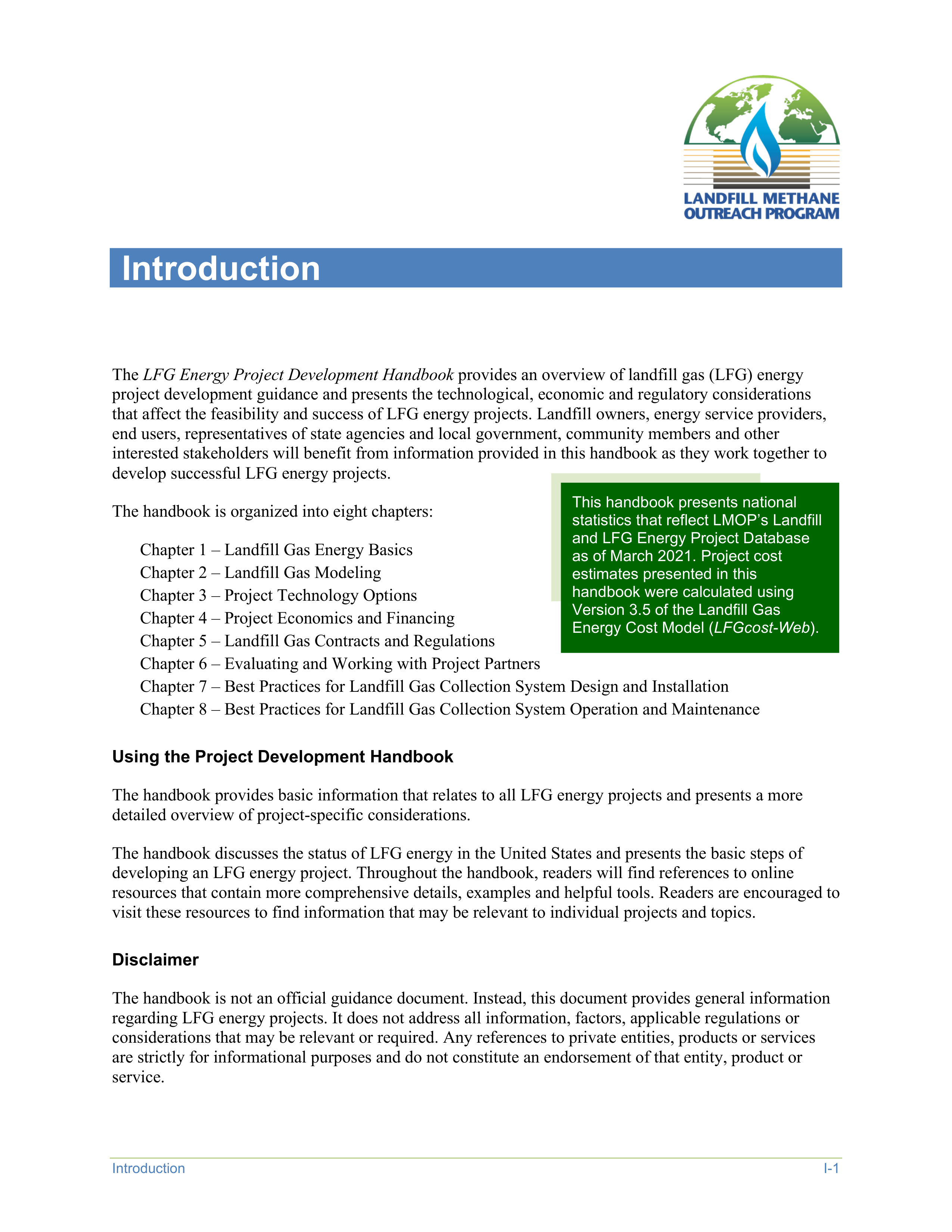 EPA Landfill Gas Energy Project Development Handbook — page 11