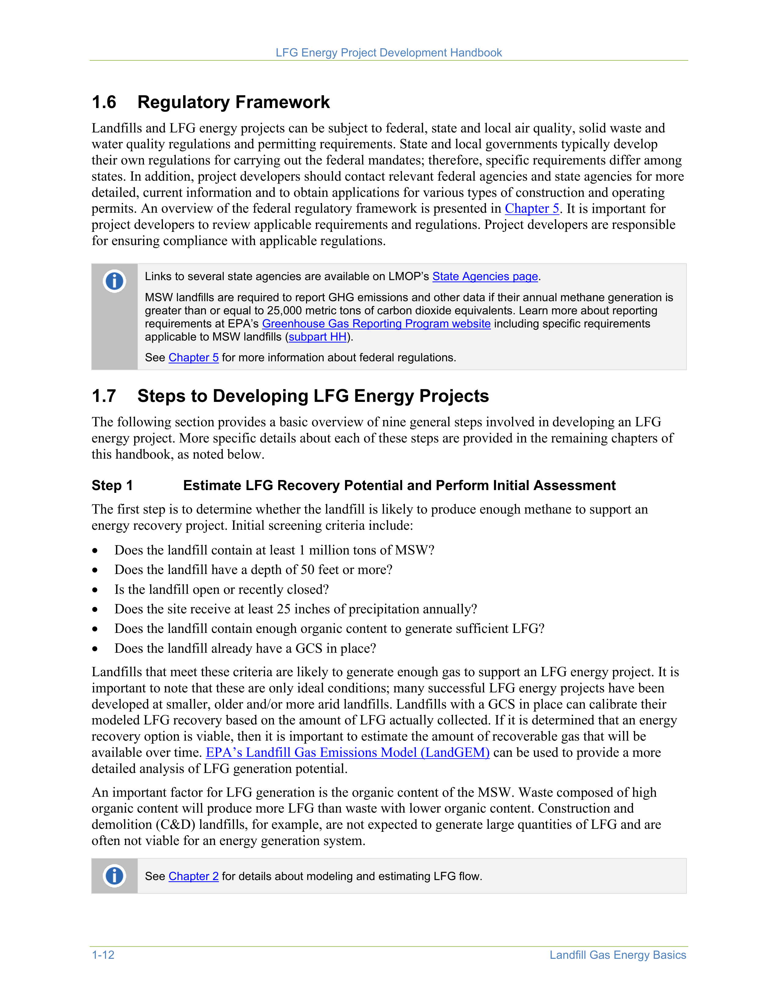 EPA Landfill Gas Energy Project Development Handbook — page 24