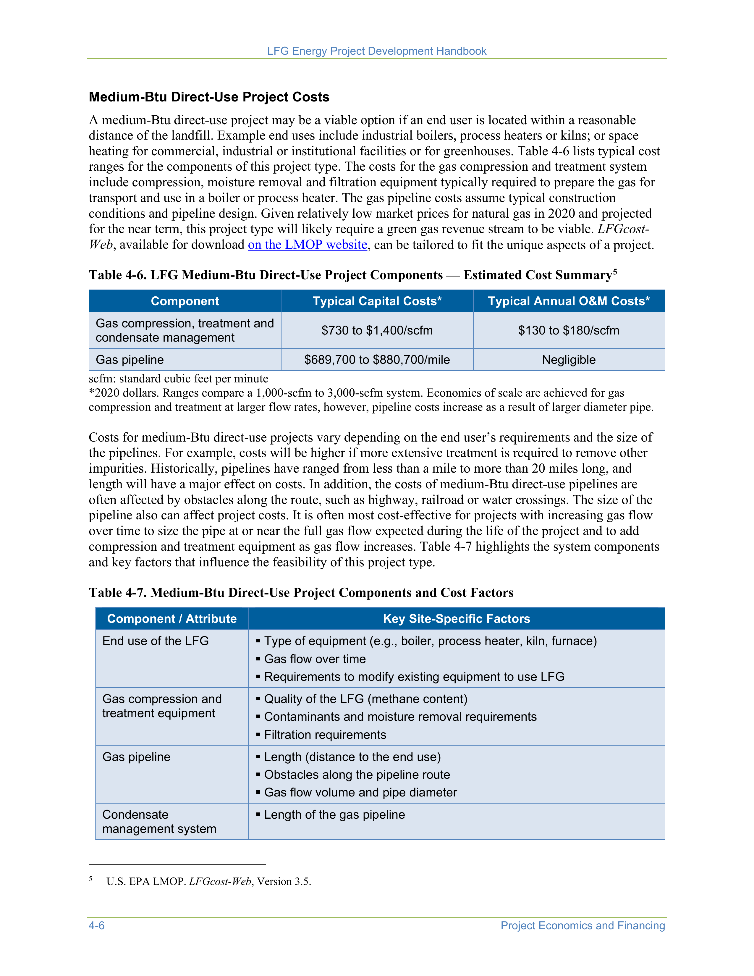 EPA Landfill Gas Energy Project Development Handbook — page 58
