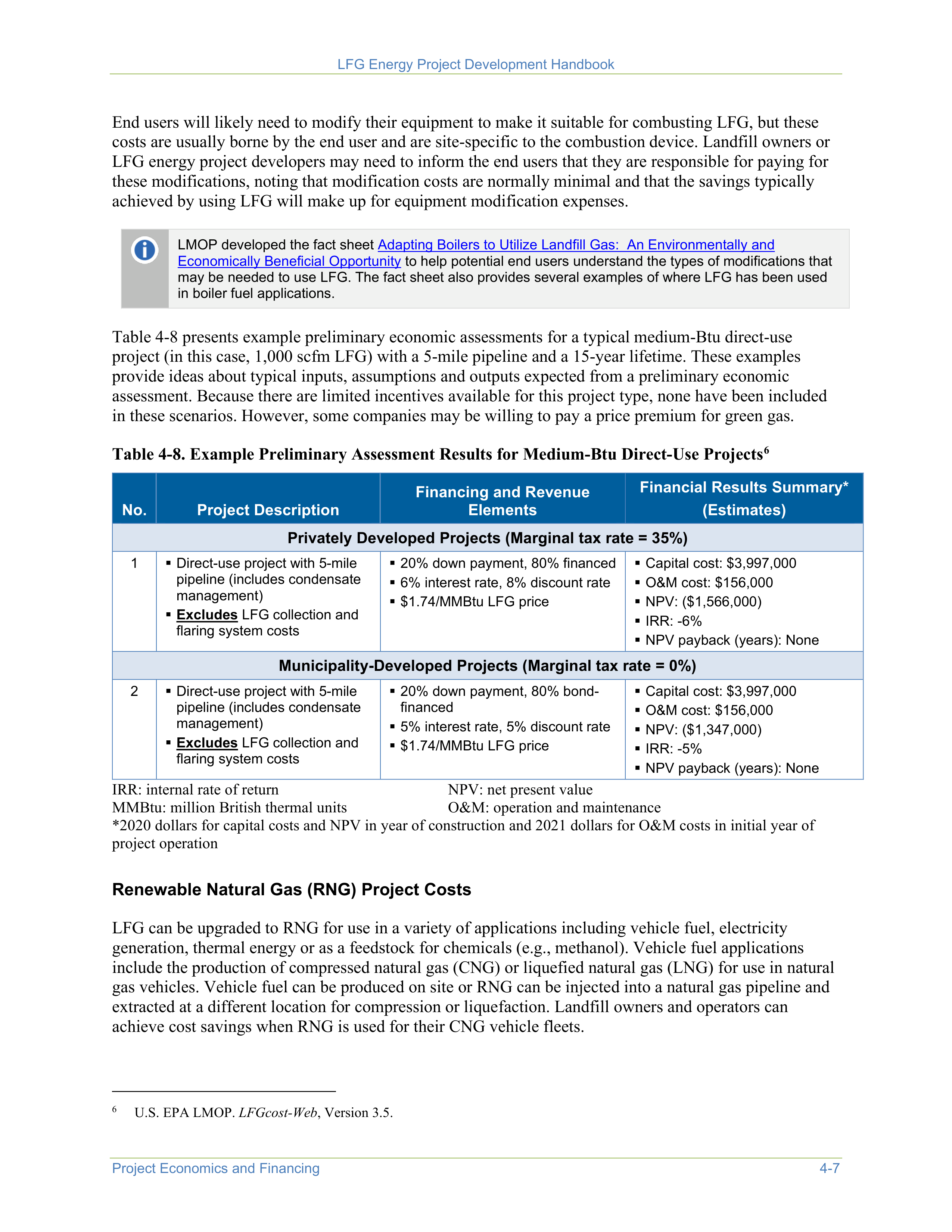 EPA Landfill Gas Energy Project Development Handbook — page 59