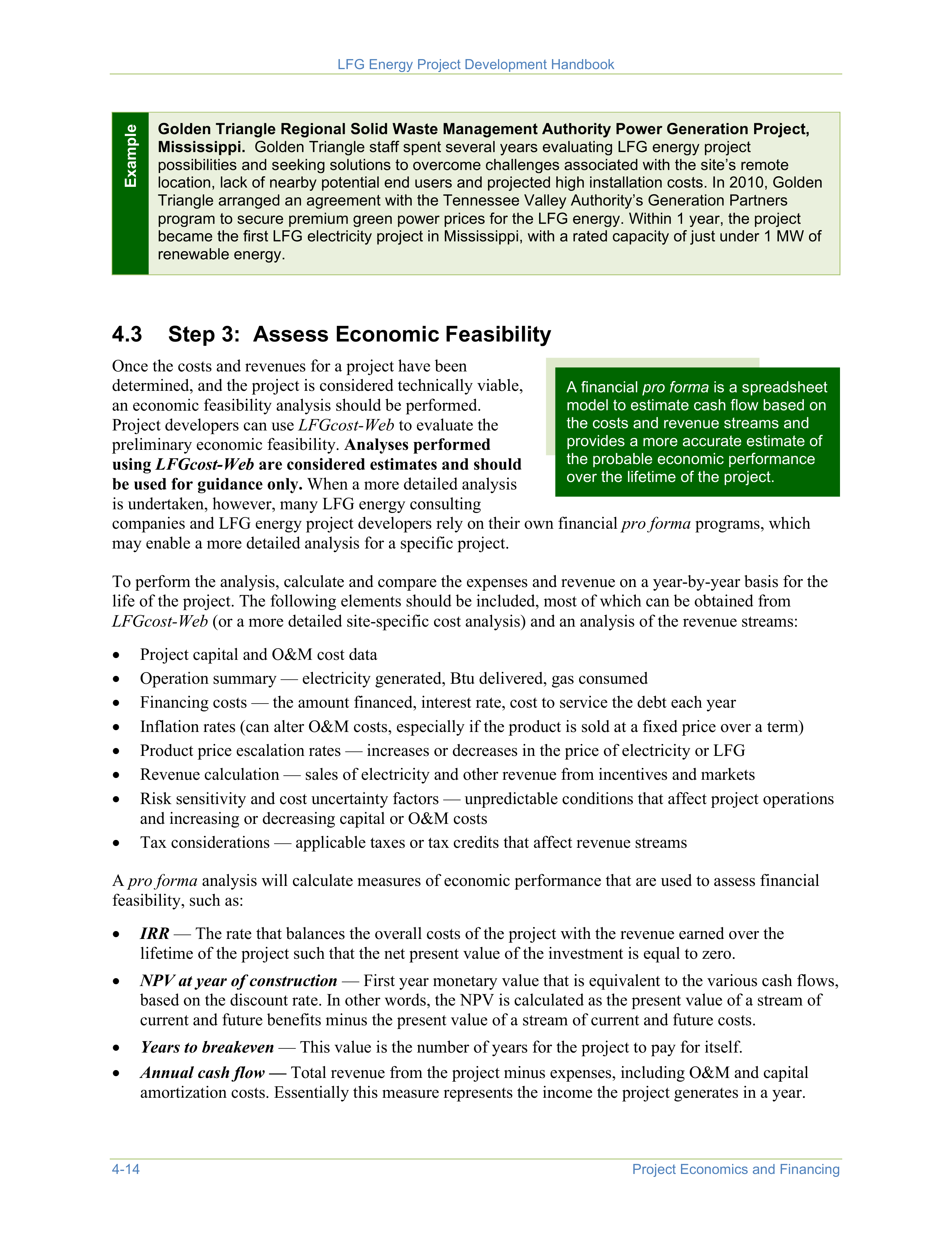 EPA Landfill Gas Energy Project Development Handbook — page 66