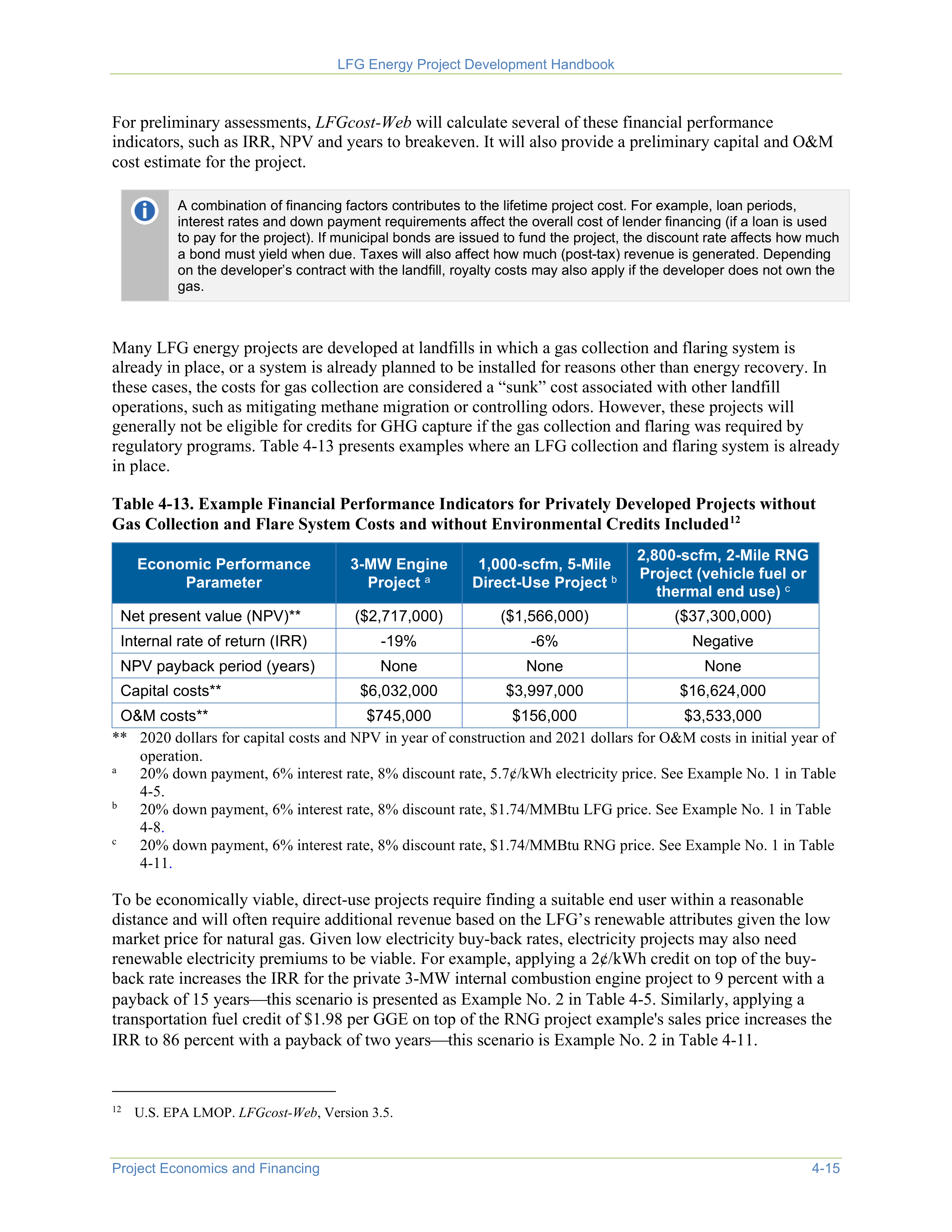 EPA Landfill Gas Energy Project Development Handbook — page 67