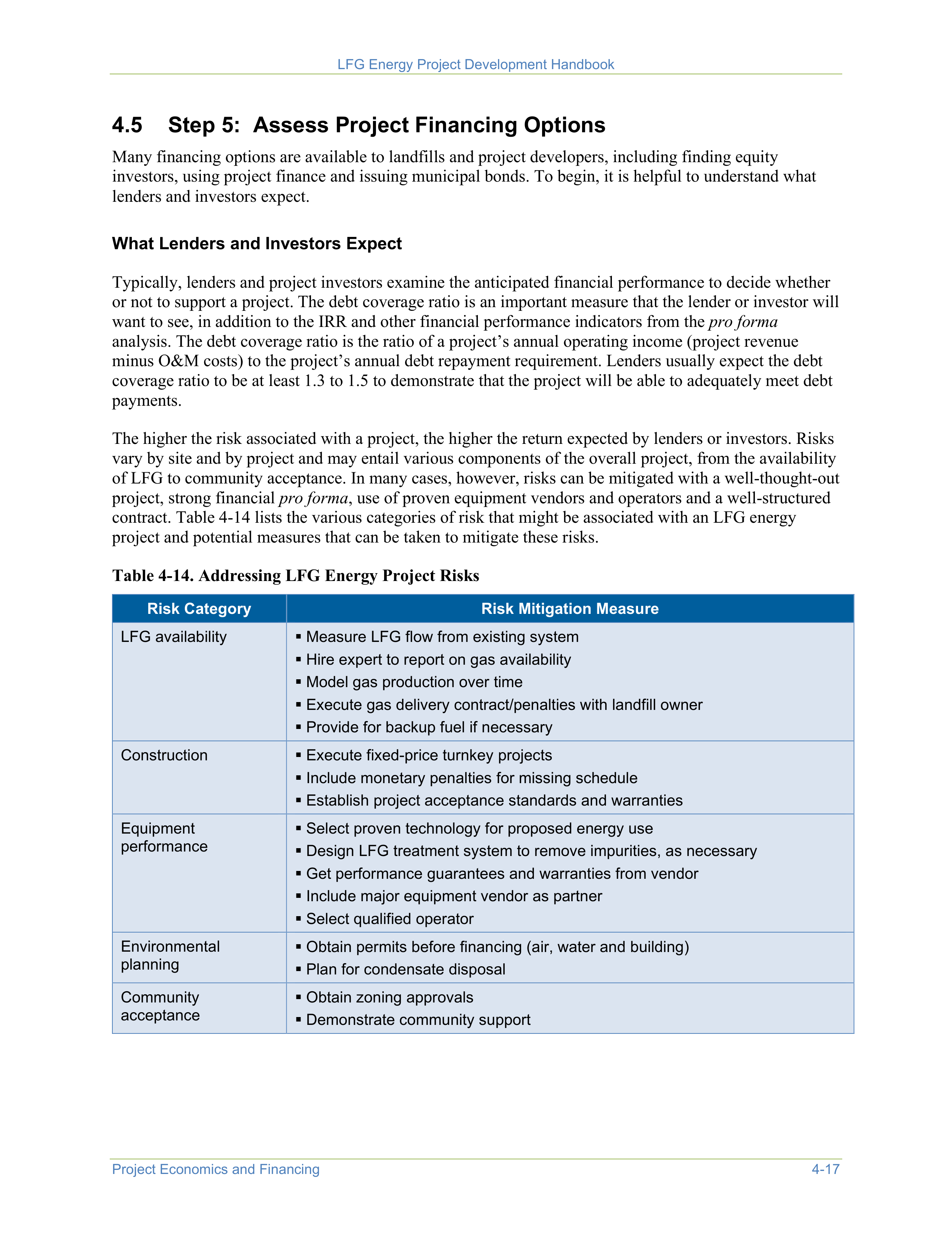 EPA Landfill Gas Energy Project Development Handbook — page 69