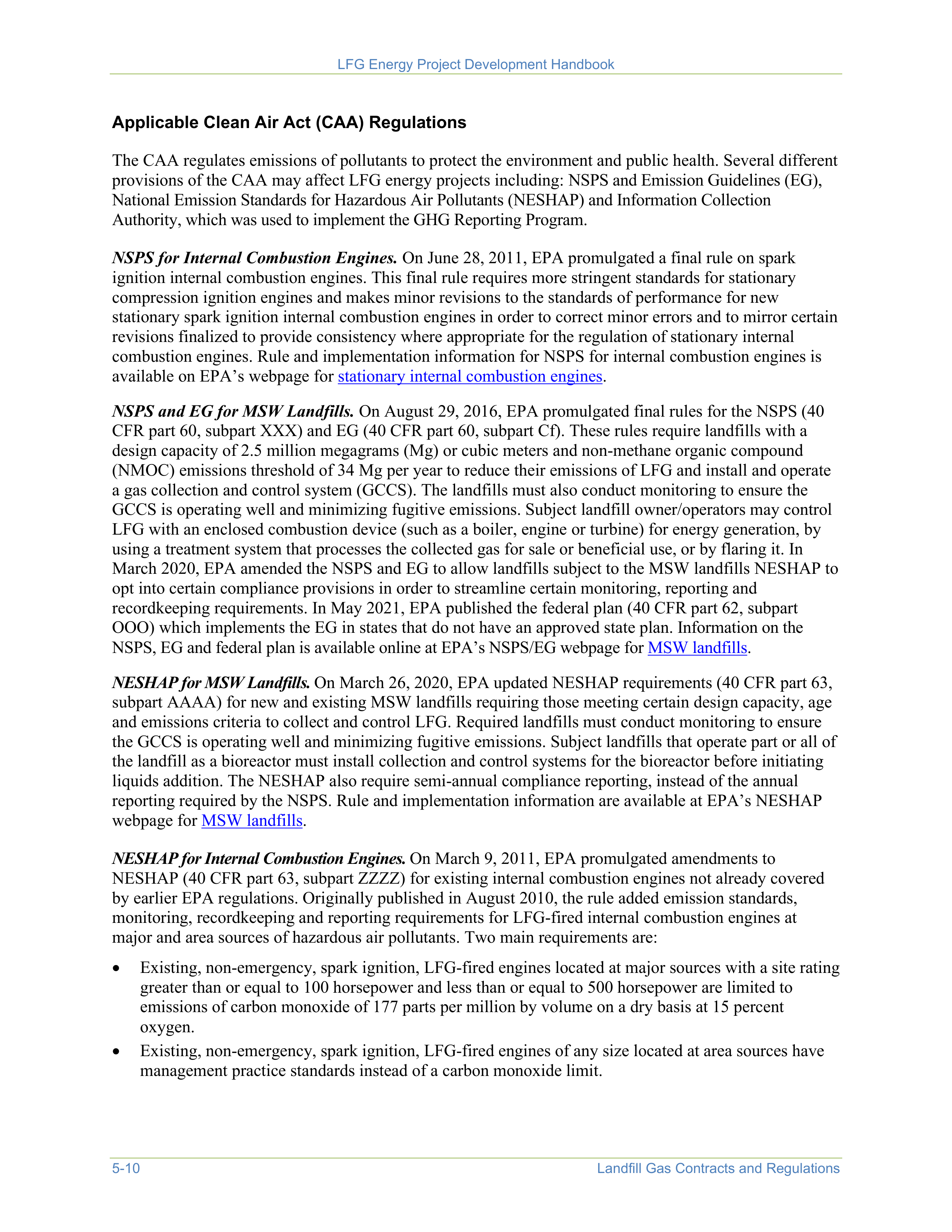 EPA Landfill Gas Energy Project Development Handbook — page 82
