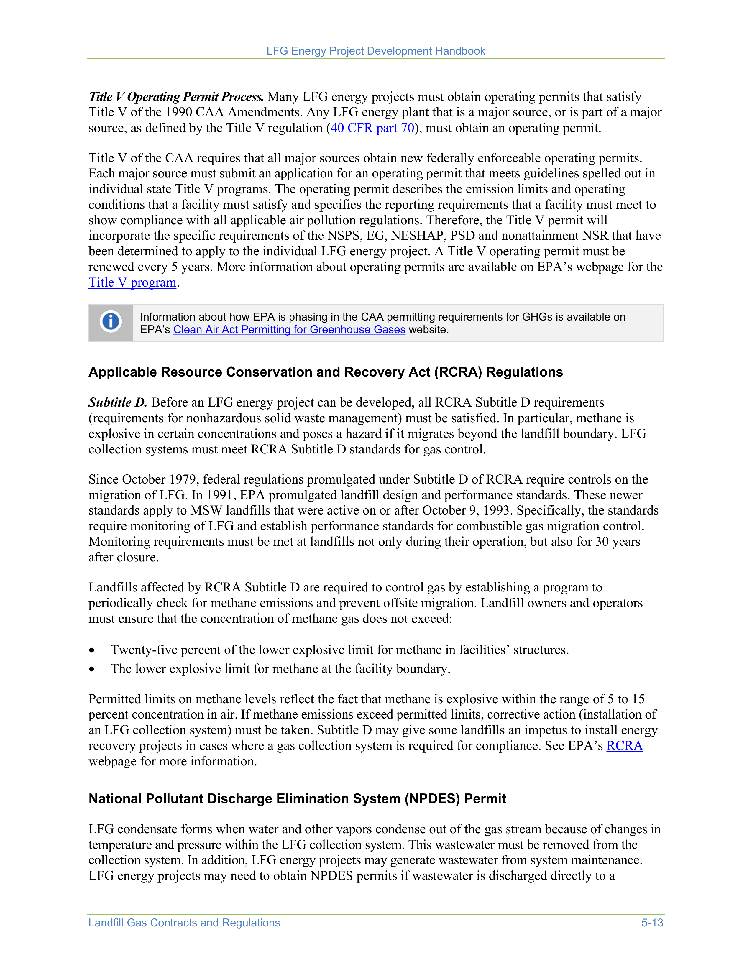 EPA Landfill Gas Energy Project Development Handbook — page 85