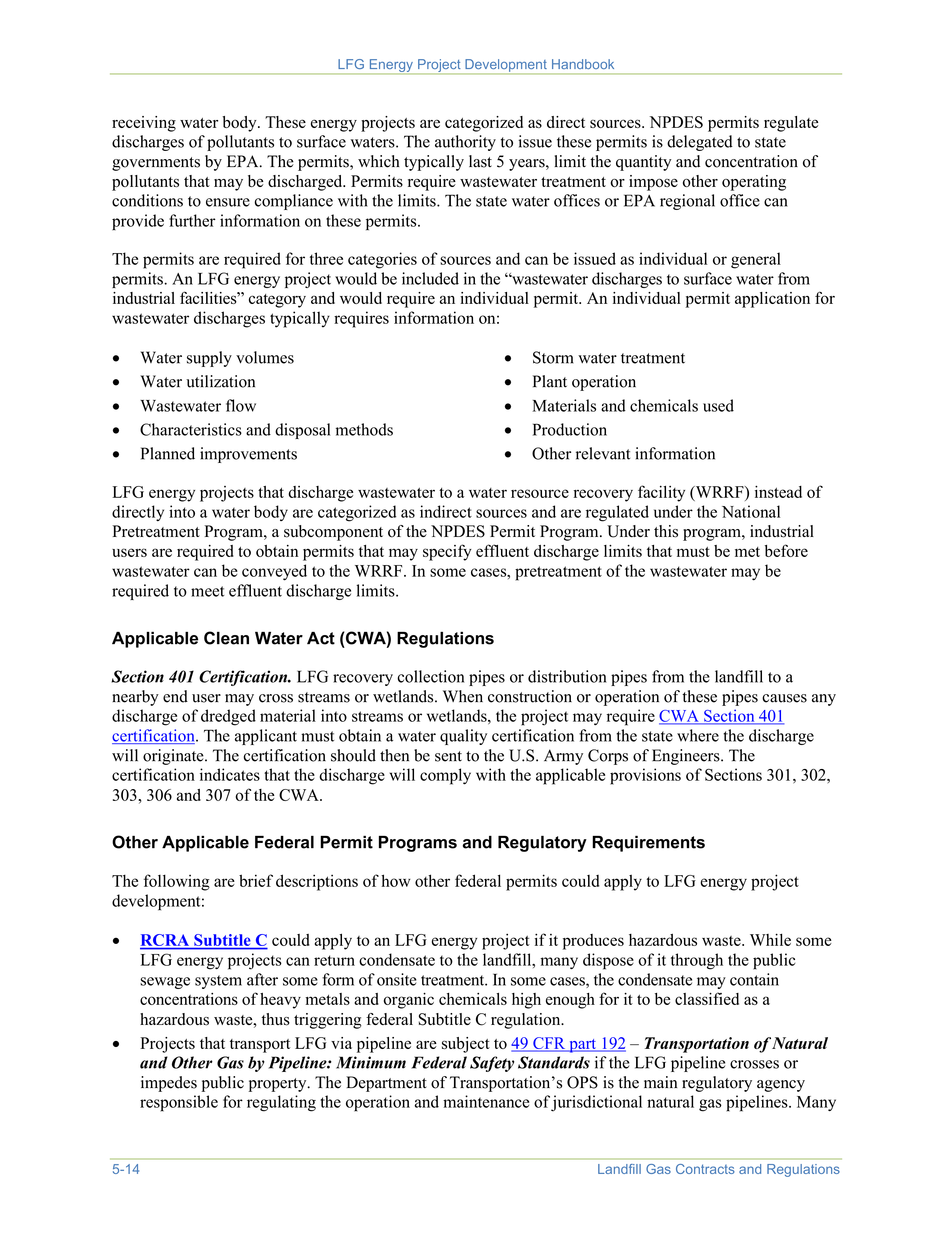 EPA Landfill Gas Energy Project Development Handbook — page 86