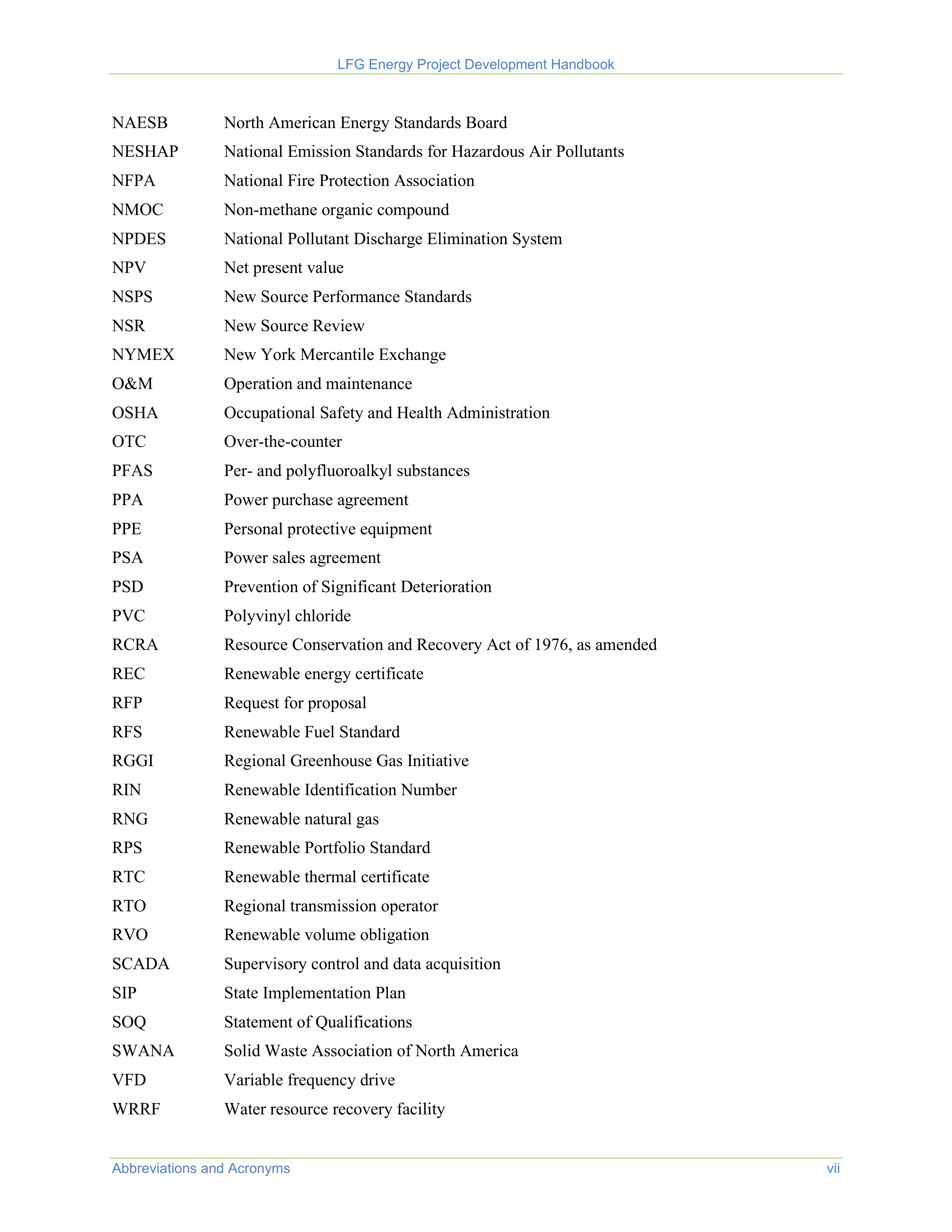 EPA Landfill Gas Energy Project Development Handbook — page 9