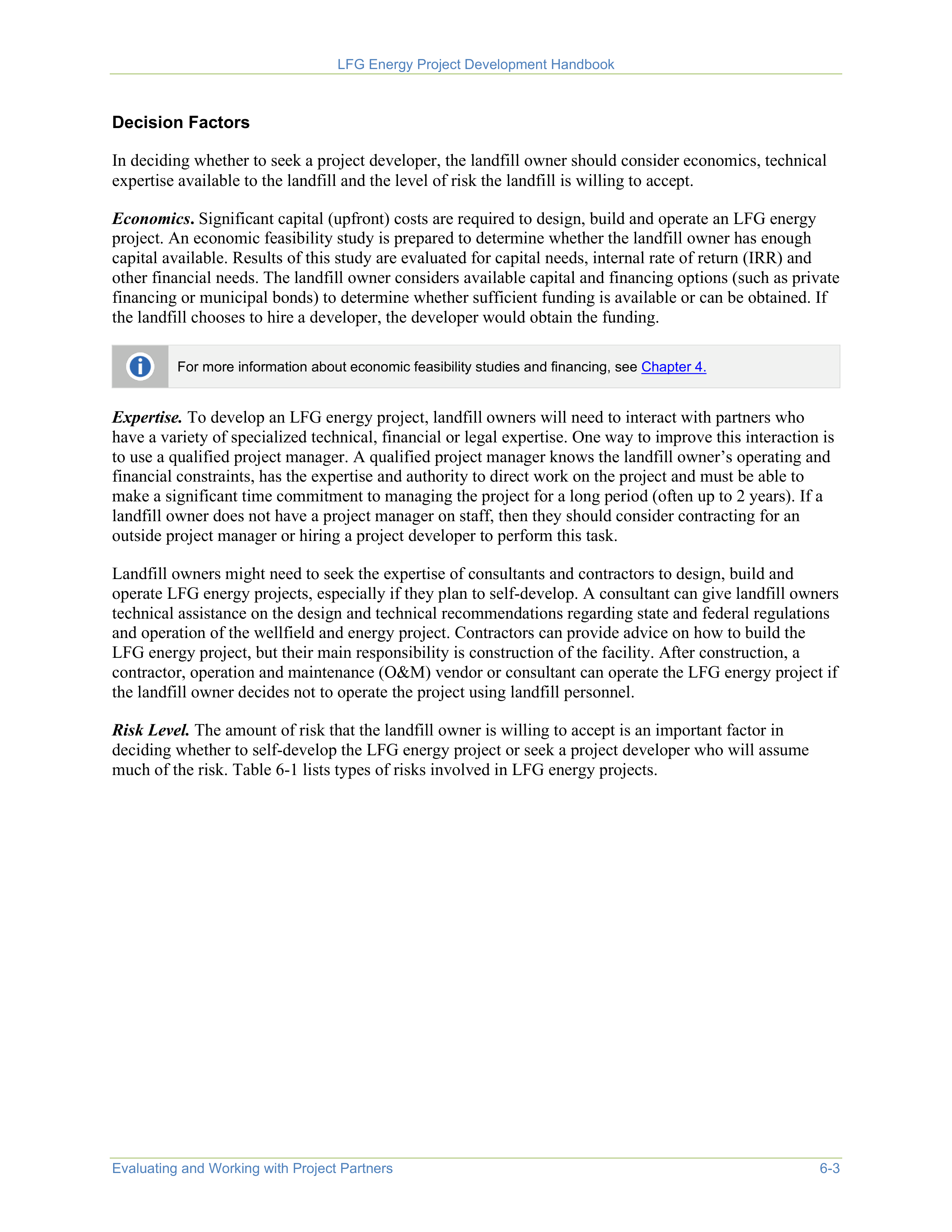 EPA Landfill Gas Energy Project Development Handbook — page 91