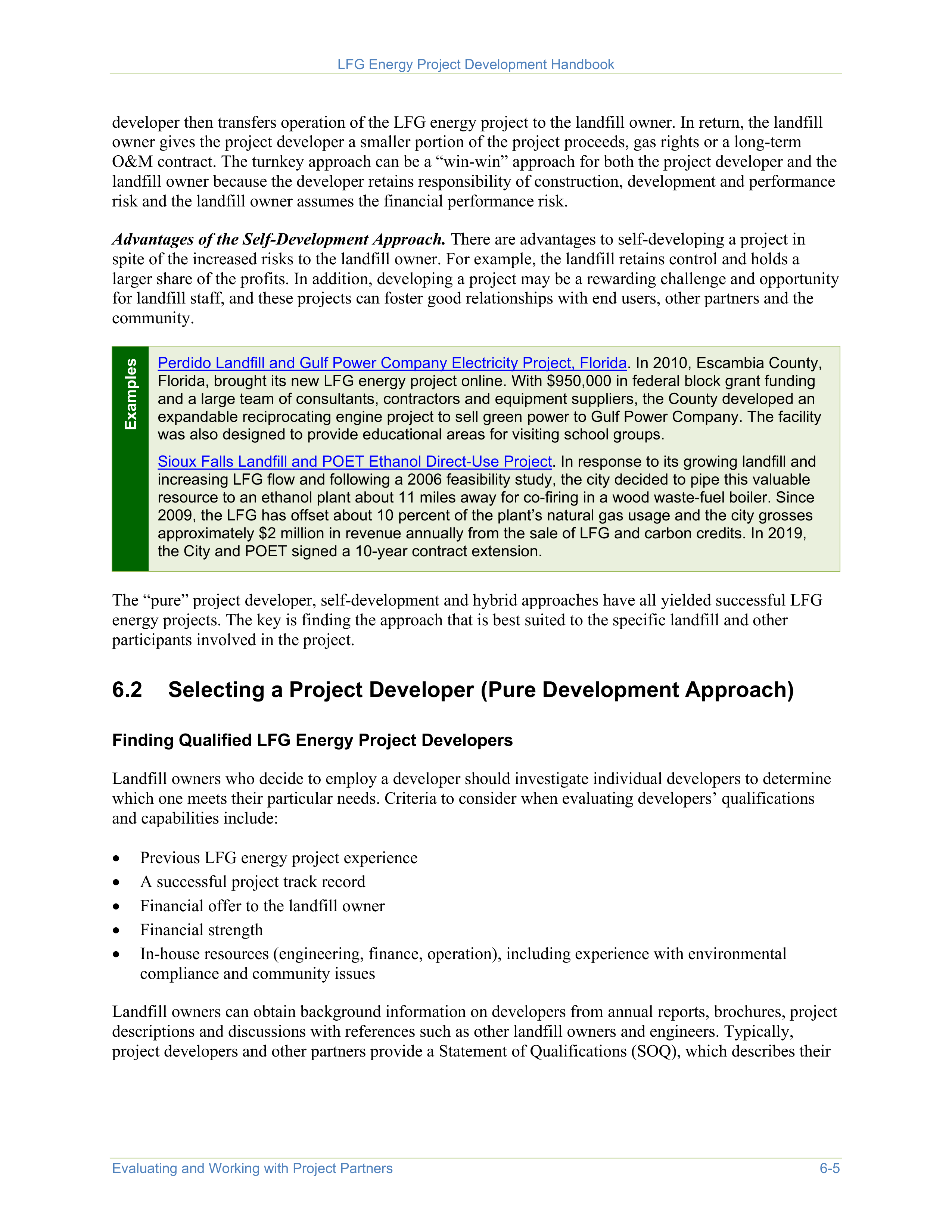 EPA Landfill Gas Energy Project Development Handbook — page 93