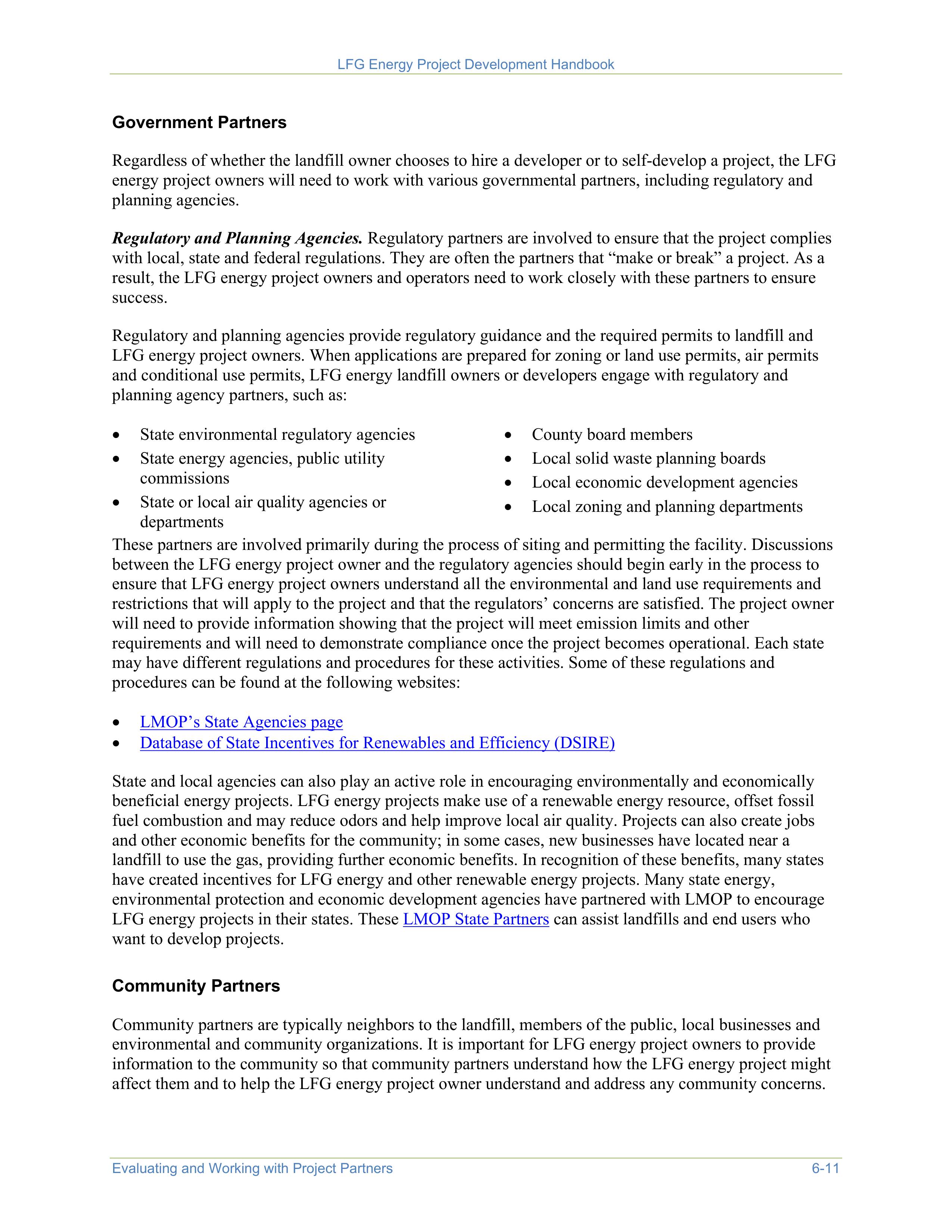 EPA Landfill Gas Energy Project Development Handbook — page 99