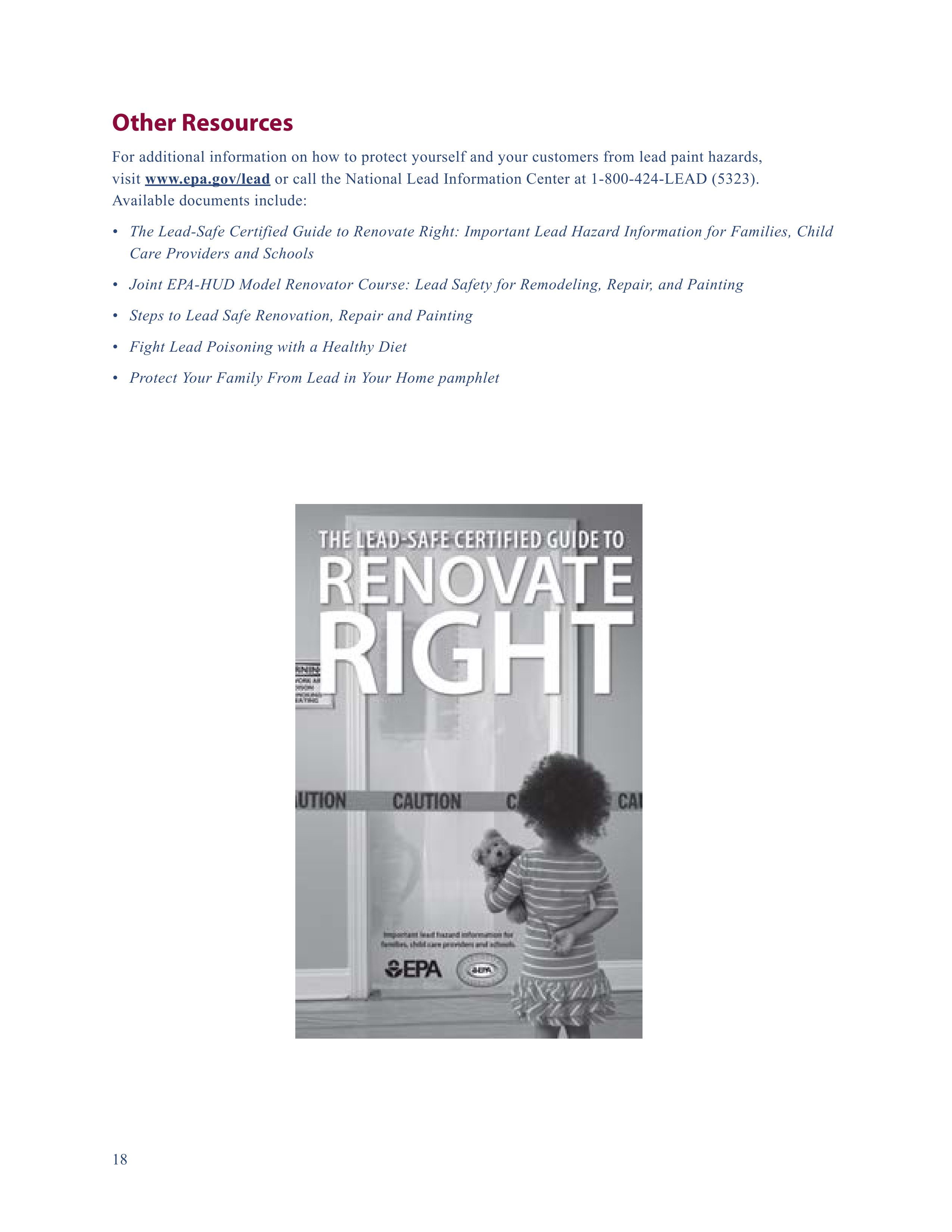 EPA Small Entity Compliance Guide to Renovate Right — page 20