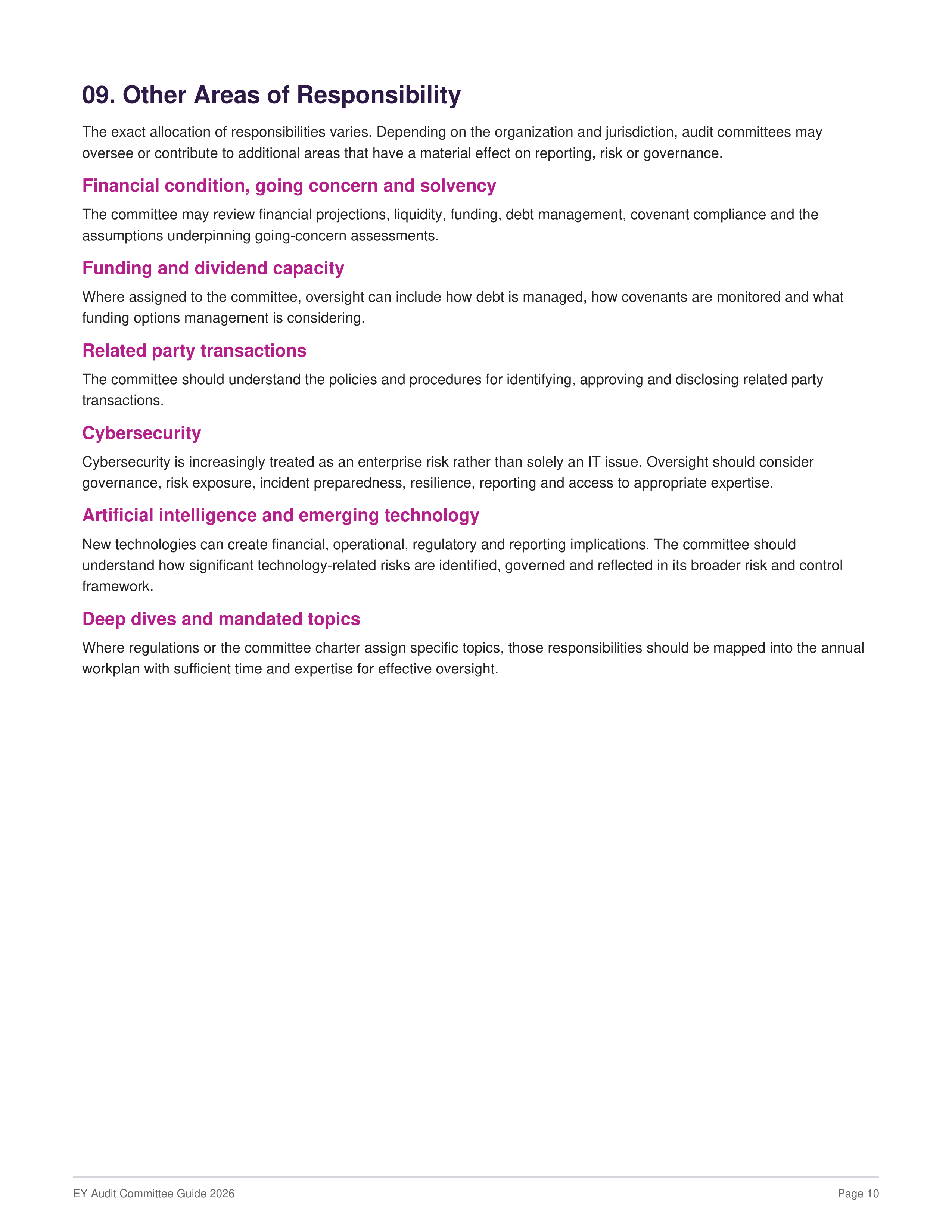 EY Audit Committee Guide — page 10