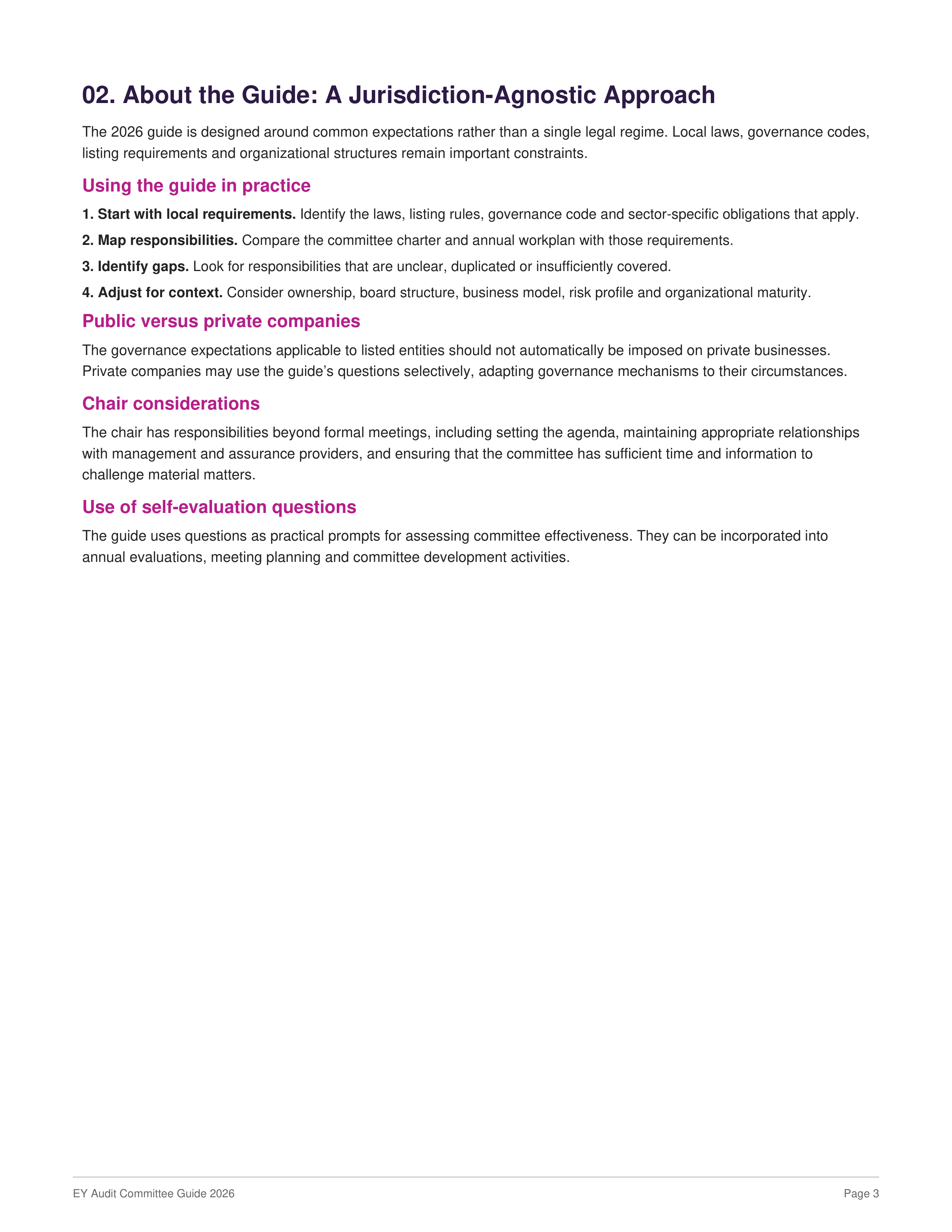 EY Audit Committee Guide — page 3