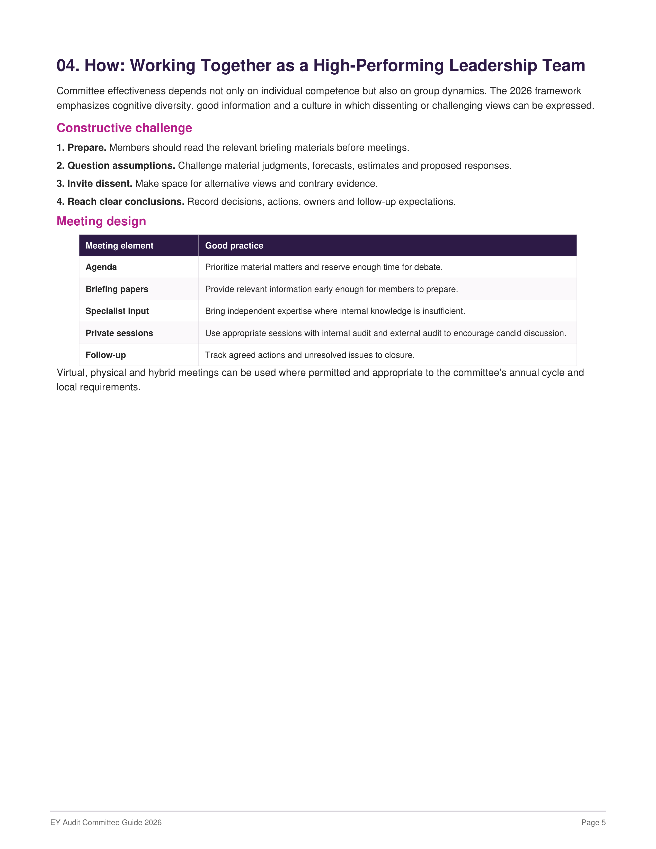 EY Audit Committee Guide — page 5