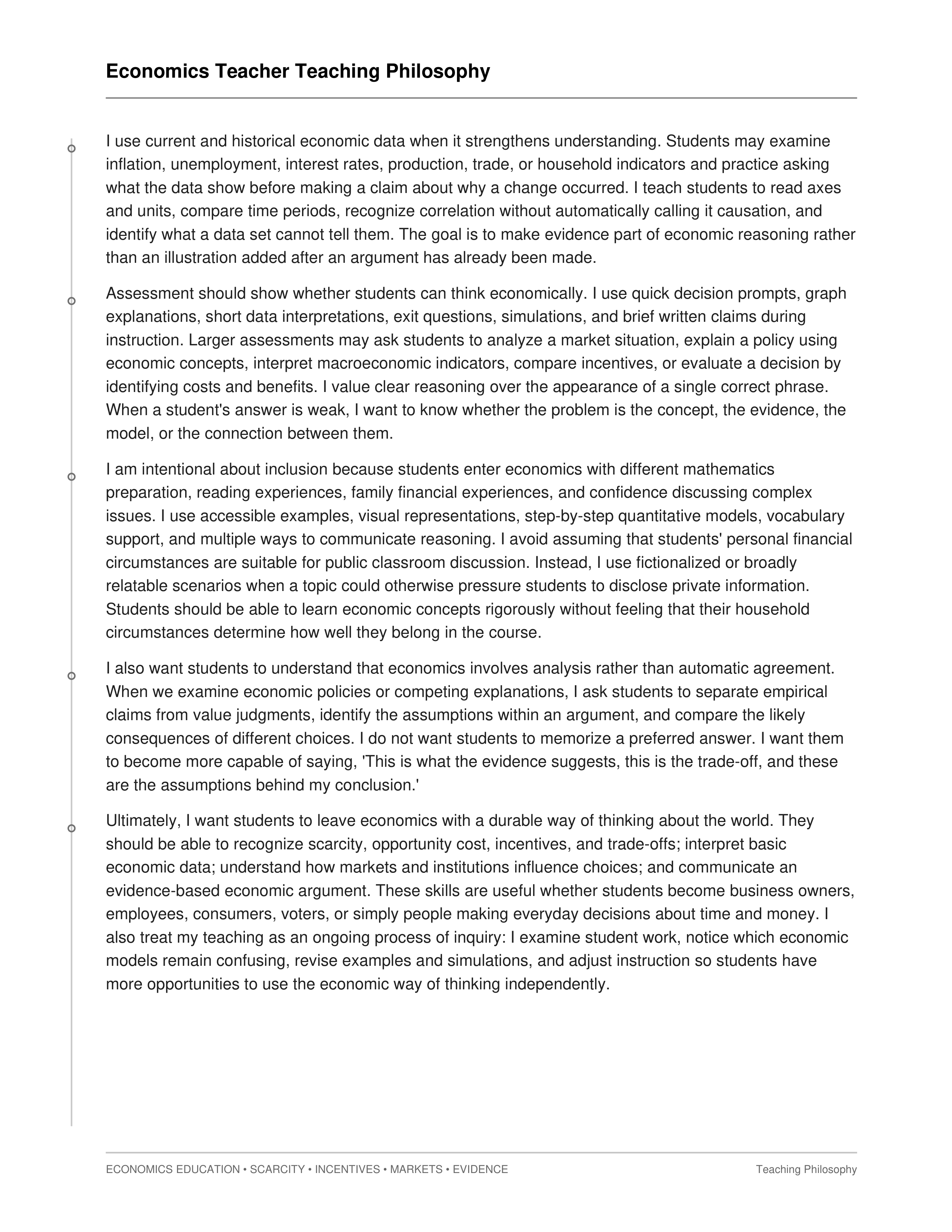 Economics Teacher Teaching Philosophy — page 2