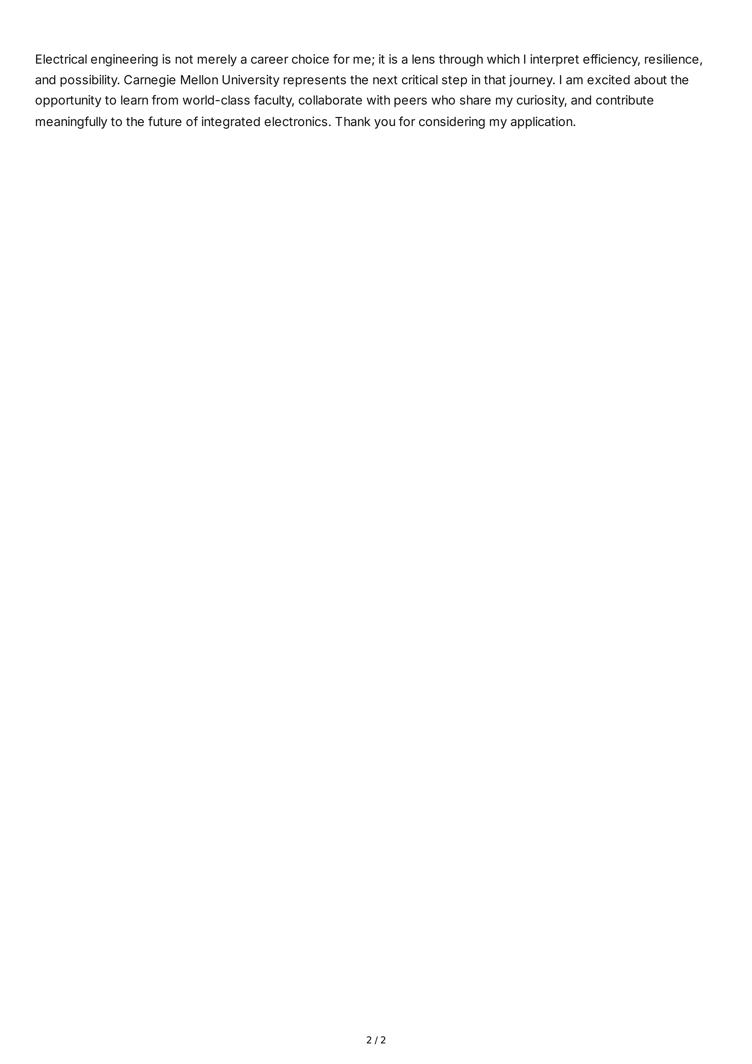 Electrical Engineering Personal Statement — page 2