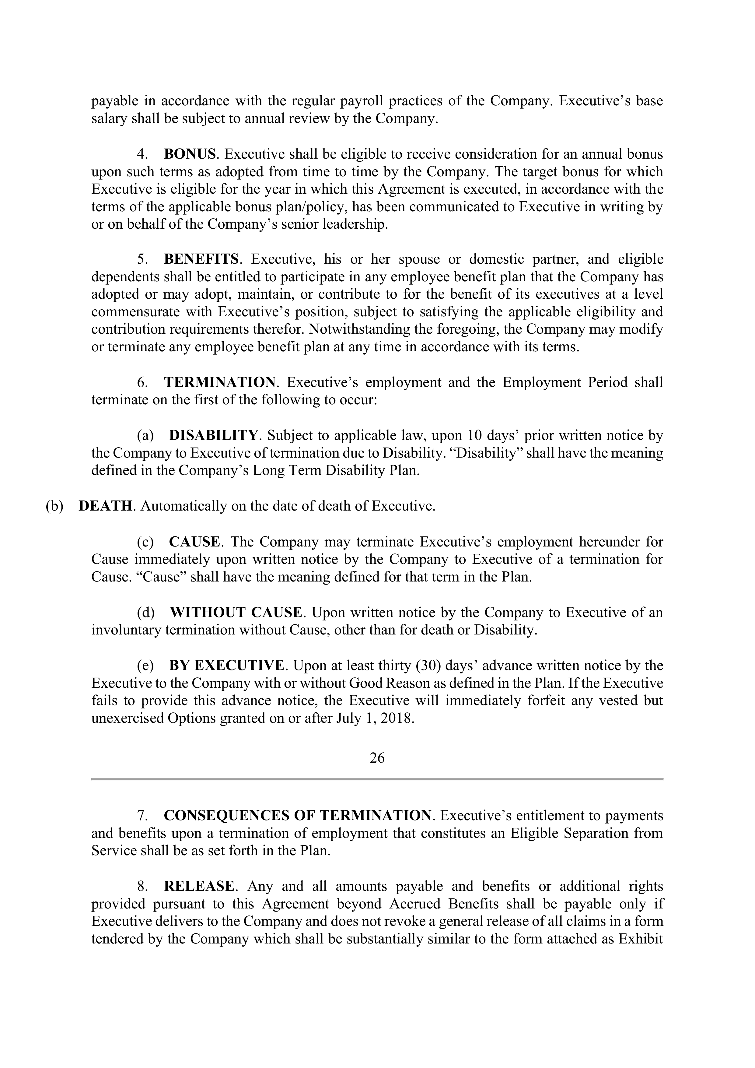 Elevance Health EXECUTIVE AGREEMENT PLAN — page 28