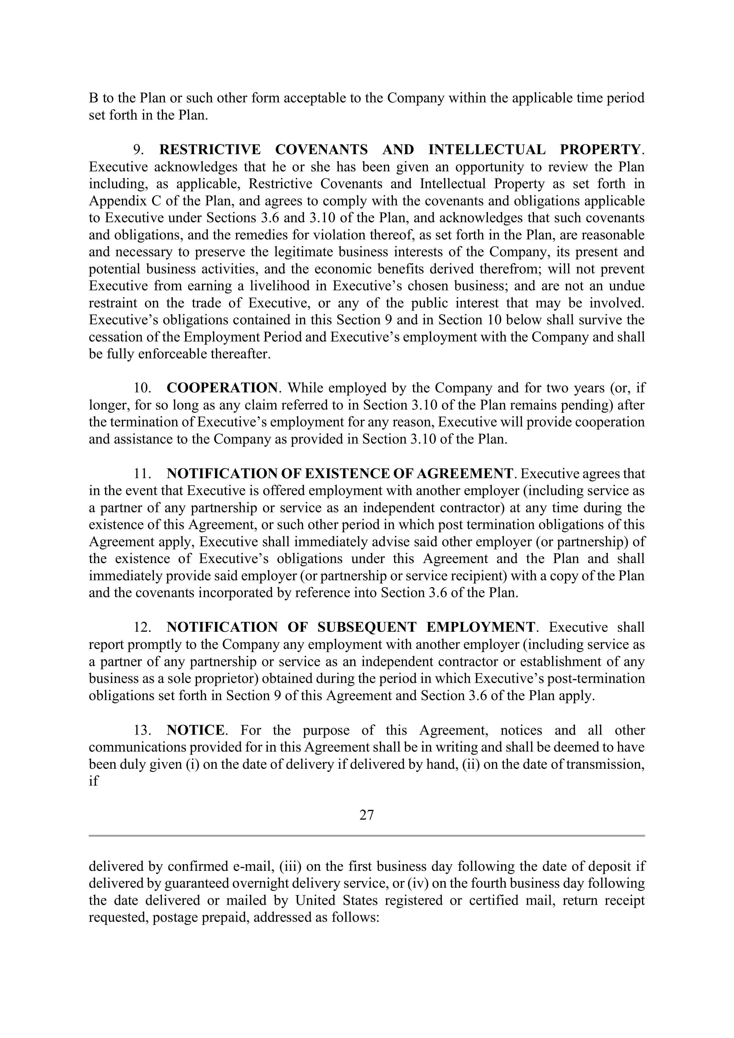 Elevance Health EXECUTIVE AGREEMENT PLAN — page 29