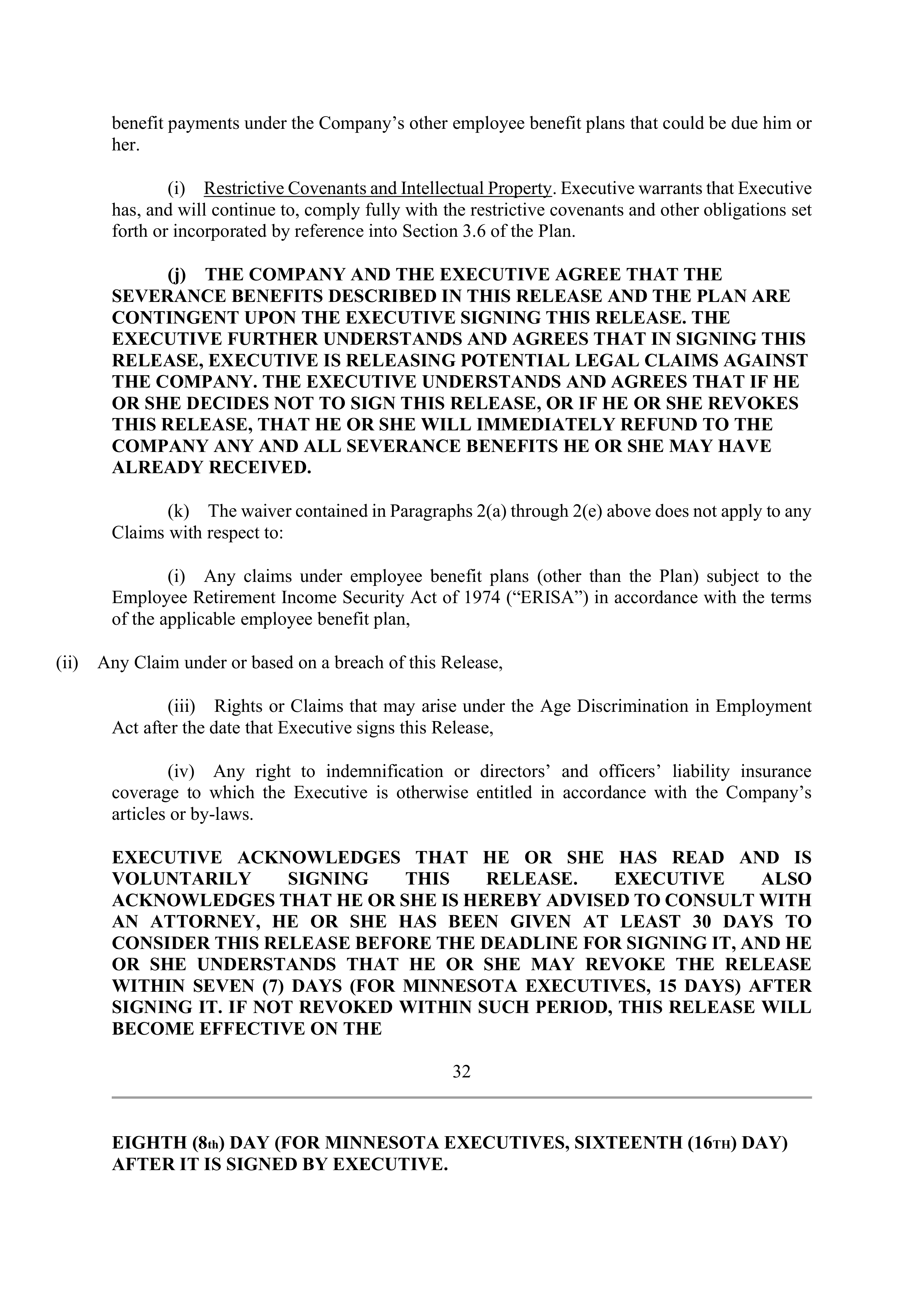 Elevance Health EXECUTIVE AGREEMENT PLAN — page 34