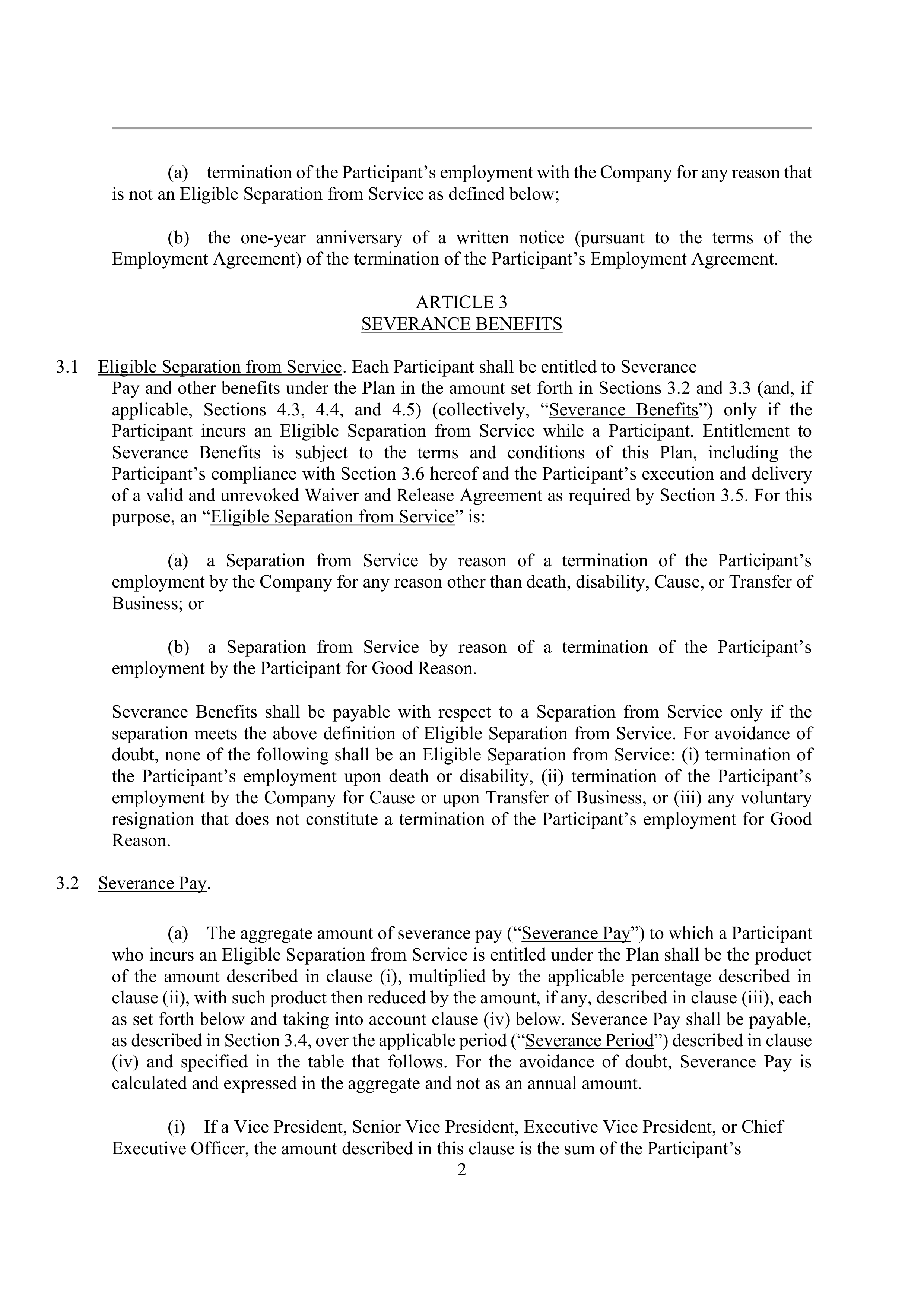 Elevance Health EXECUTIVE AGREEMENT PLAN — page 4