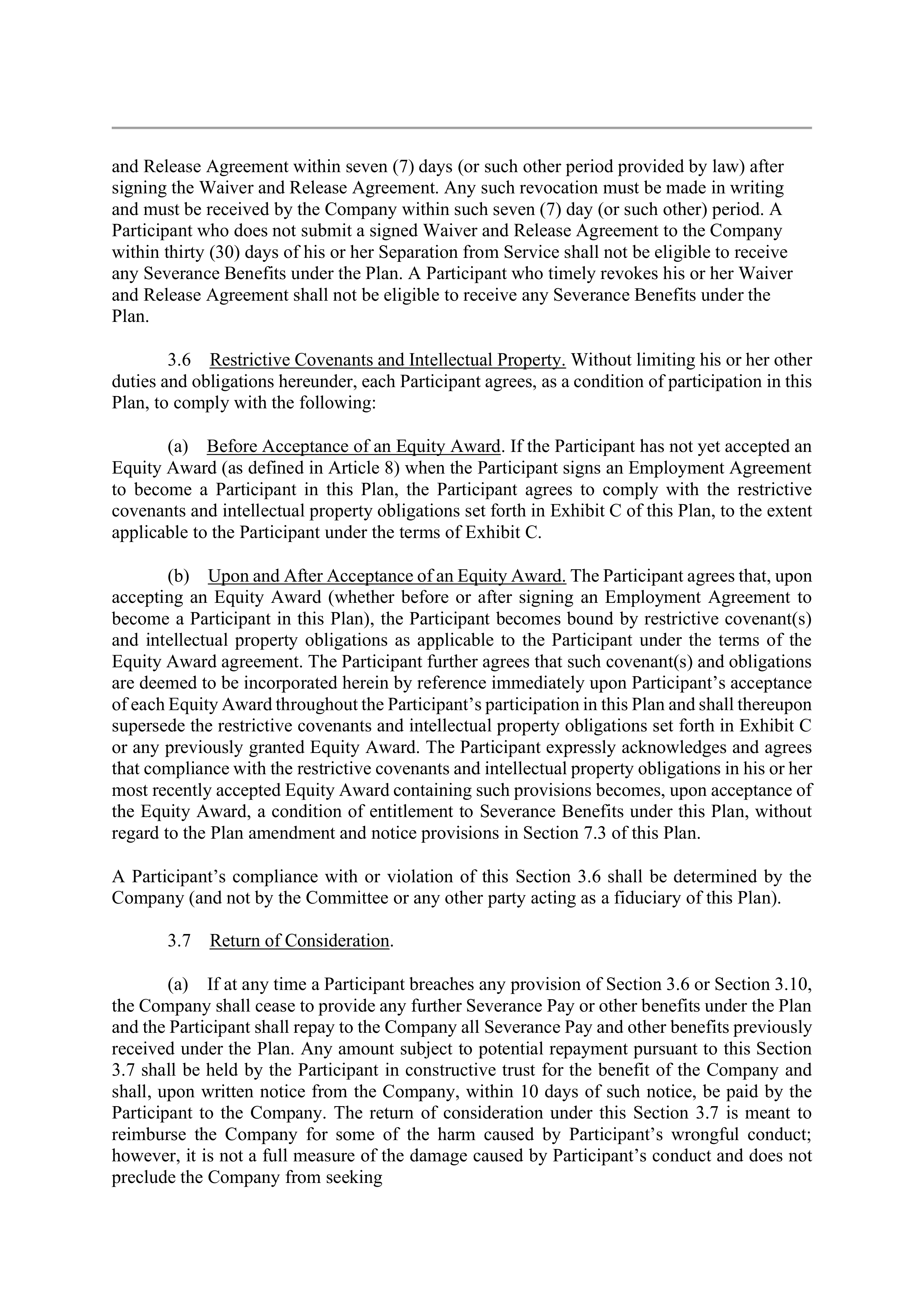 Elevance Health EXECUTIVE AGREEMENT PLAN — page 9
