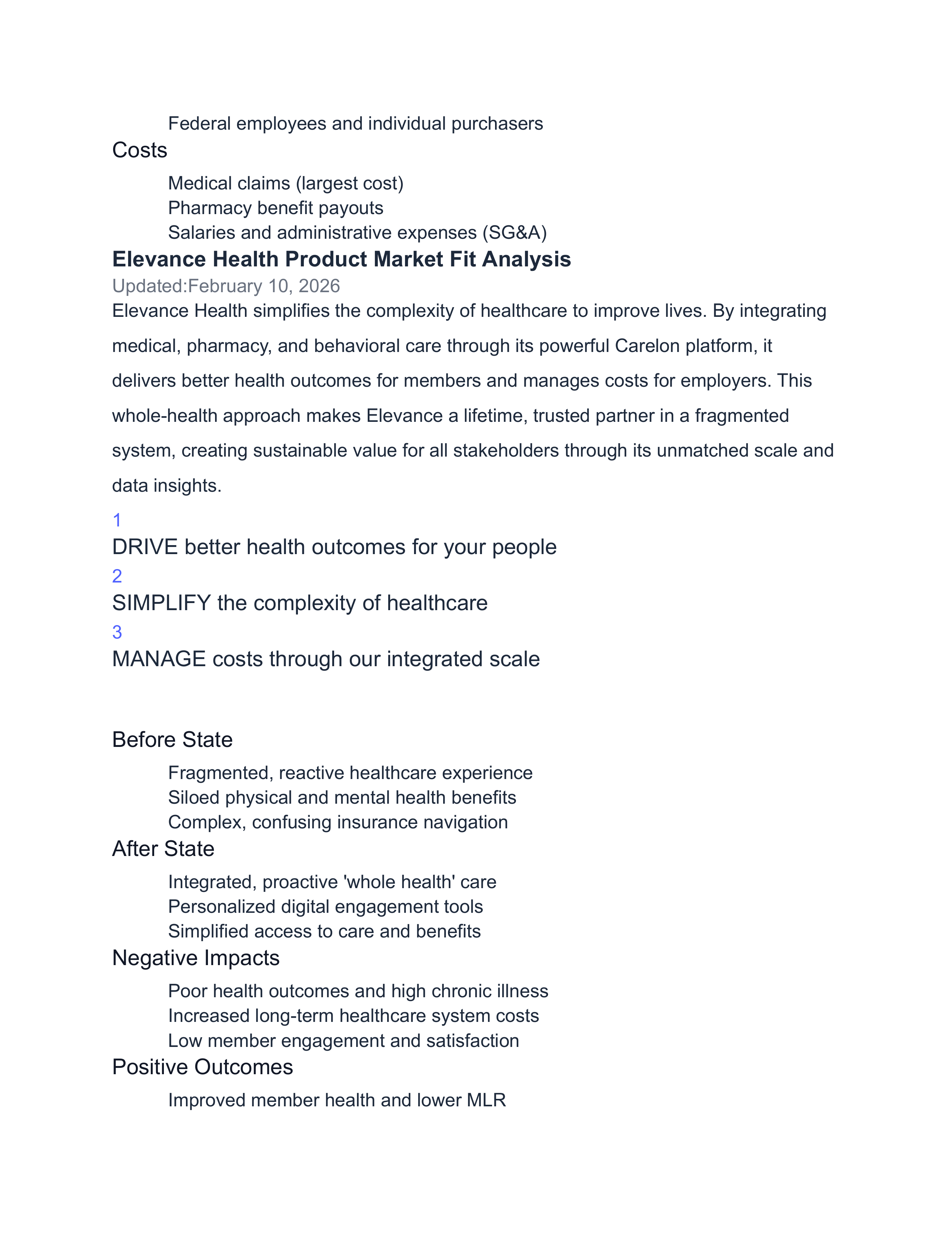 Elevance Health SWOT Analysis  — page 9
