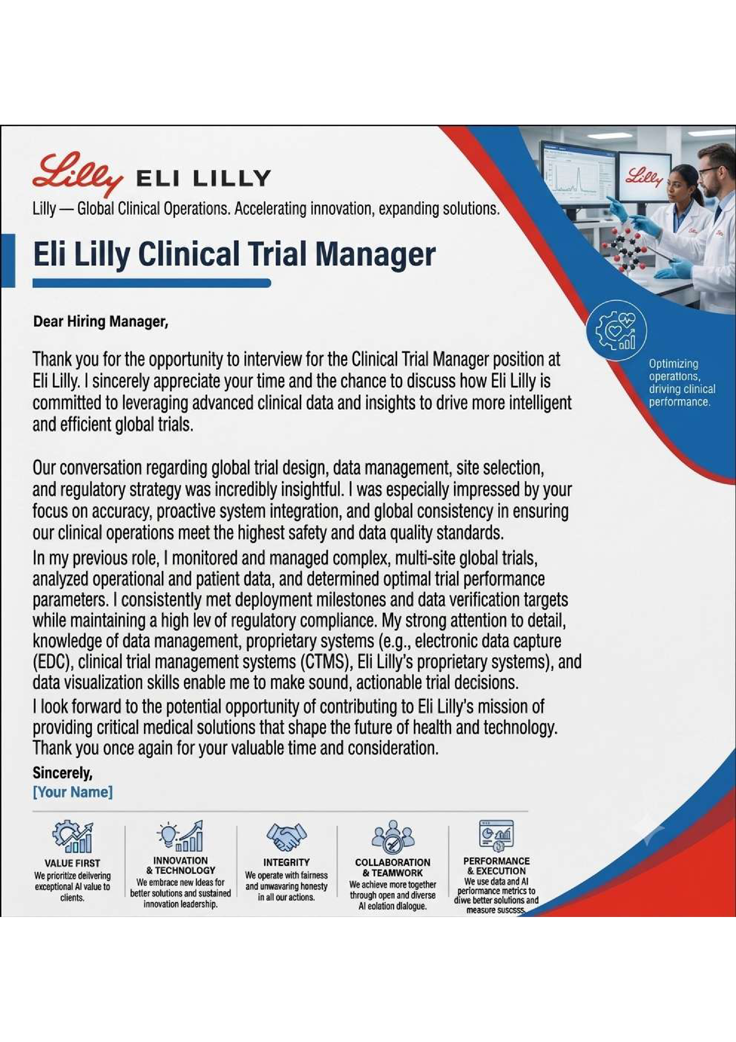 Eli Lilly Clinical Trial Manager — page 1