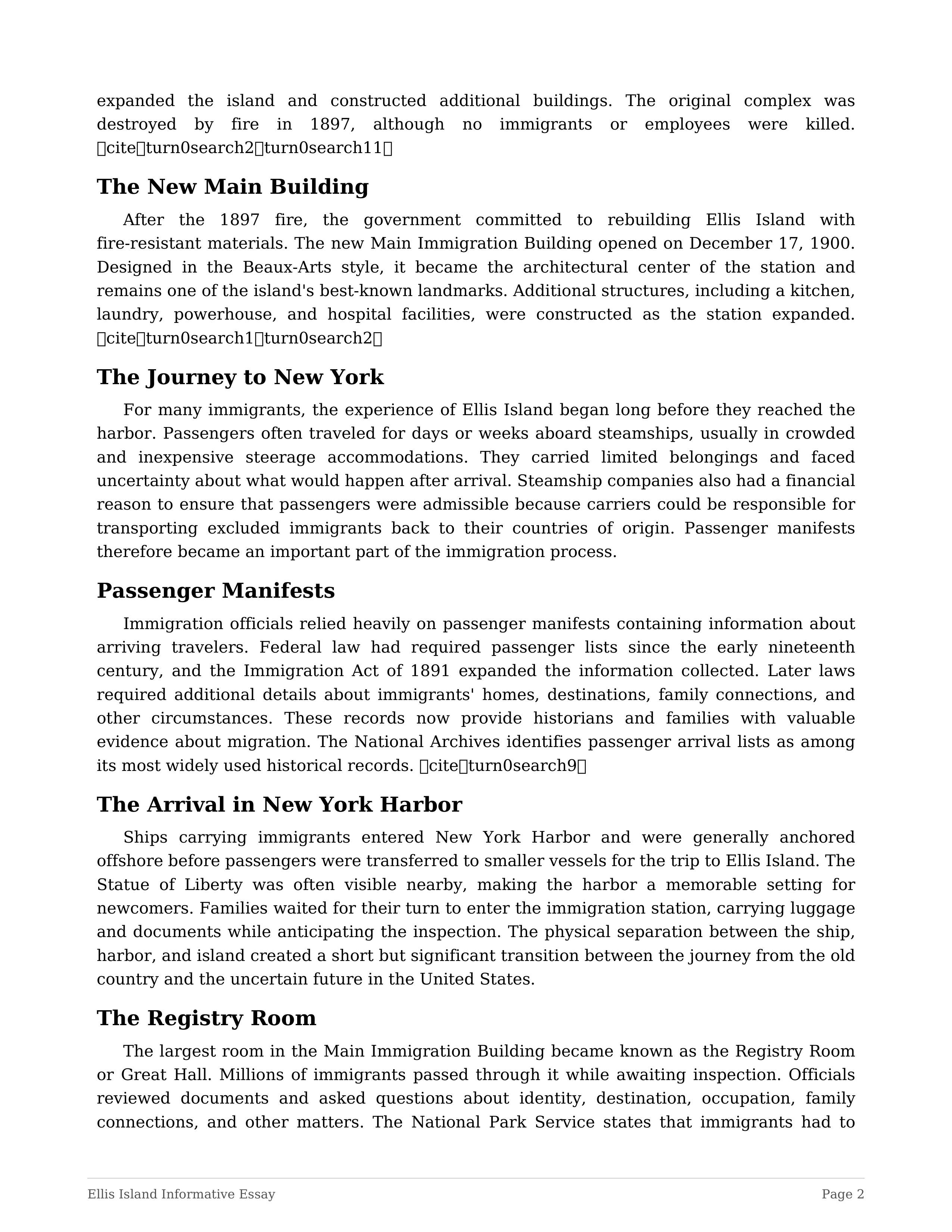 Ellis Island Informative Essay — page 2
