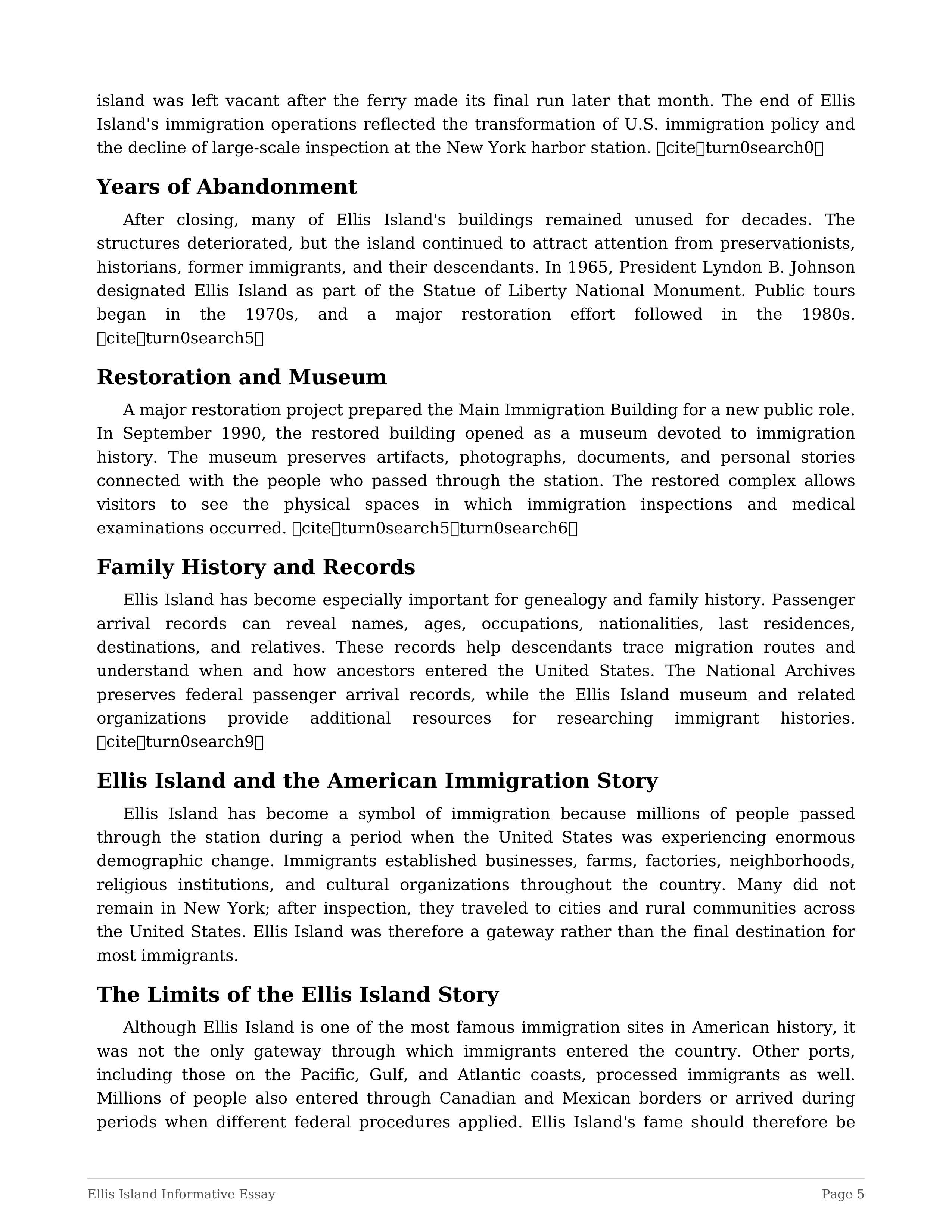 Ellis Island Informative Essay — page 5