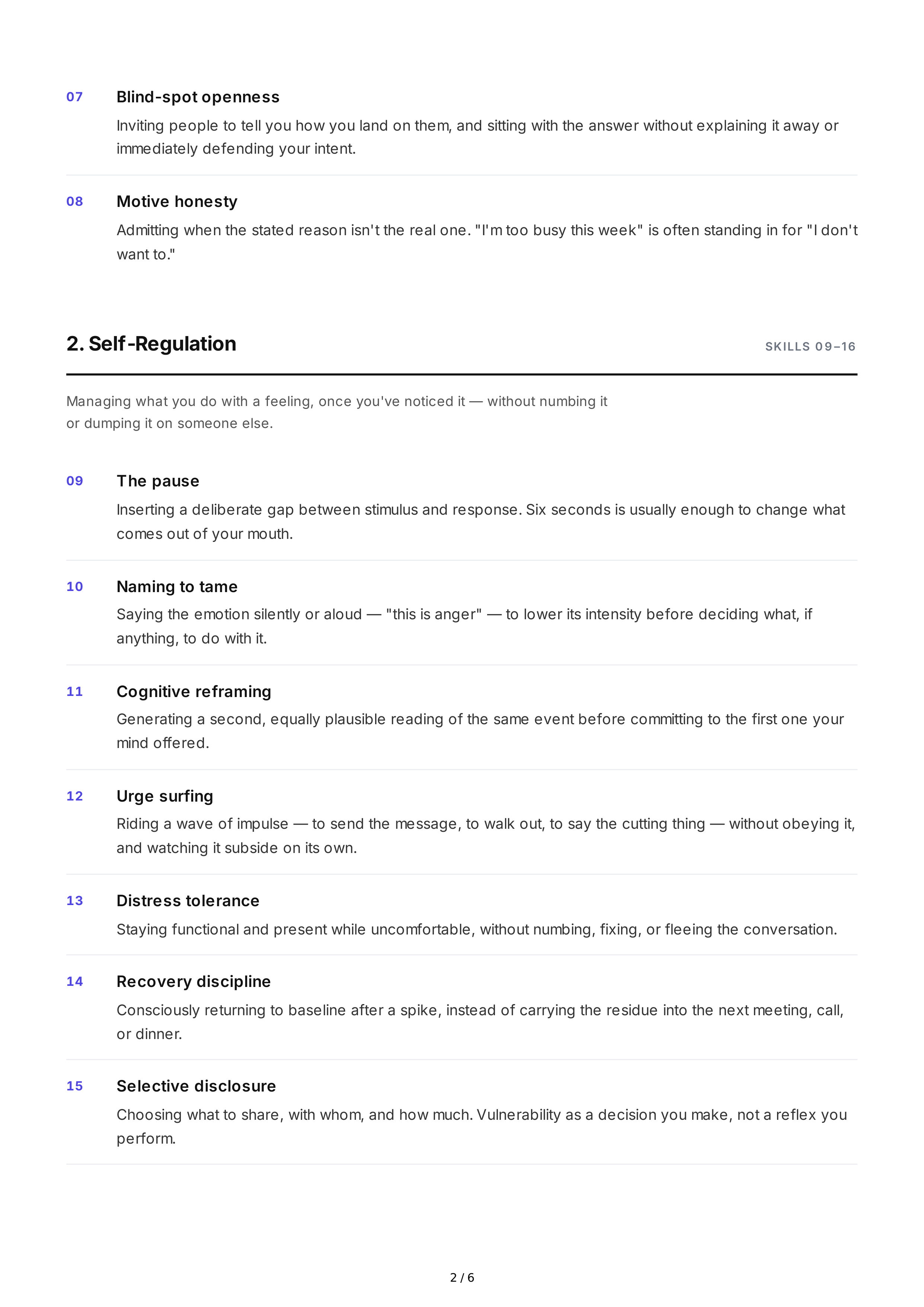 Emotional Awareness Interpersonal Skills — page 2