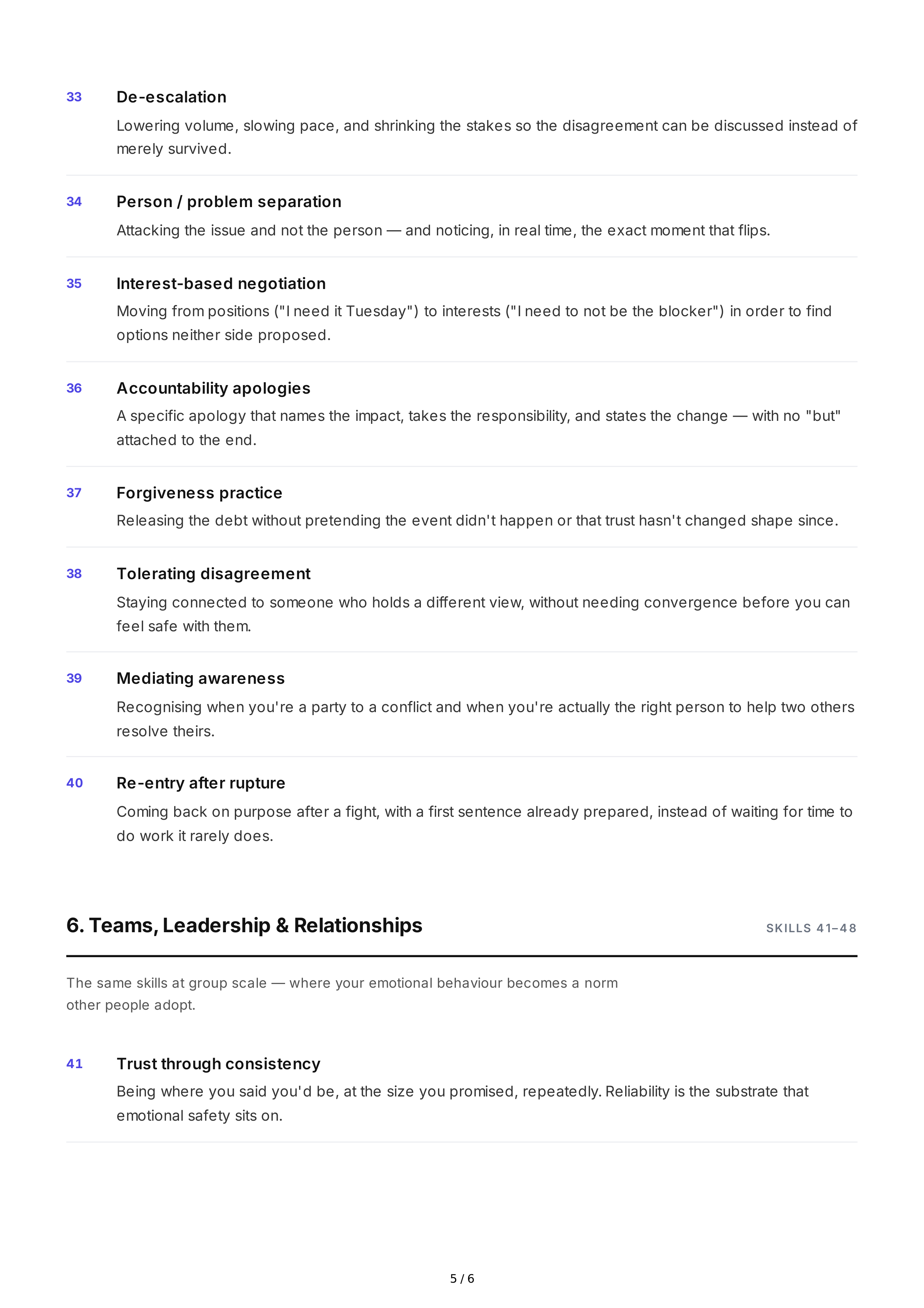 Emotional Awareness Interpersonal Skills — page 5