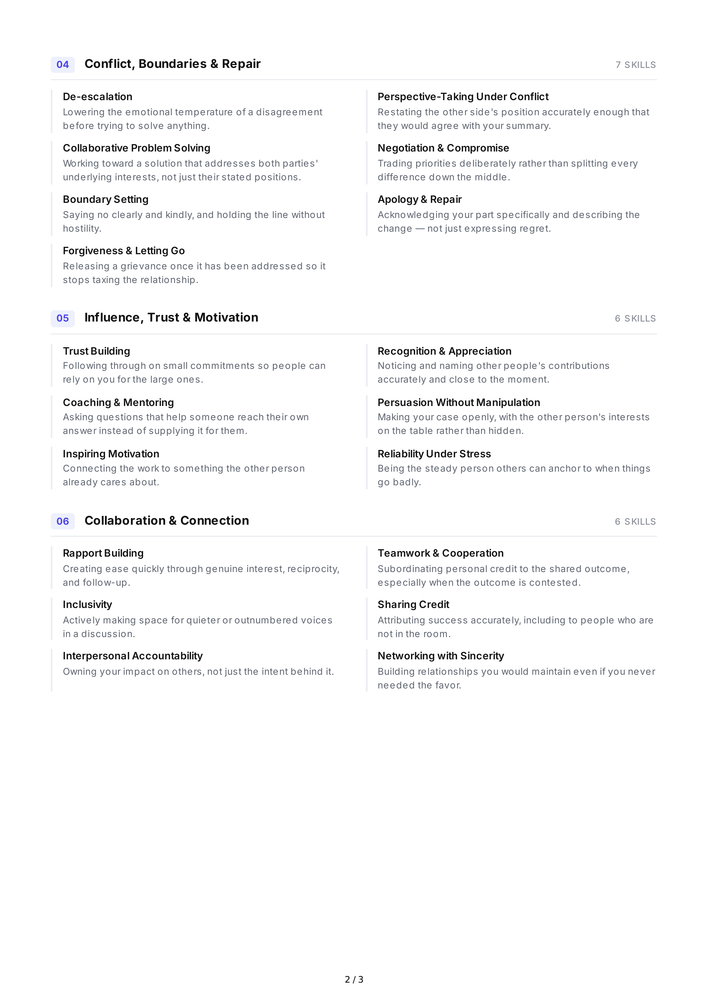 Emotional Intelligence Interpersonal Skills — page 2