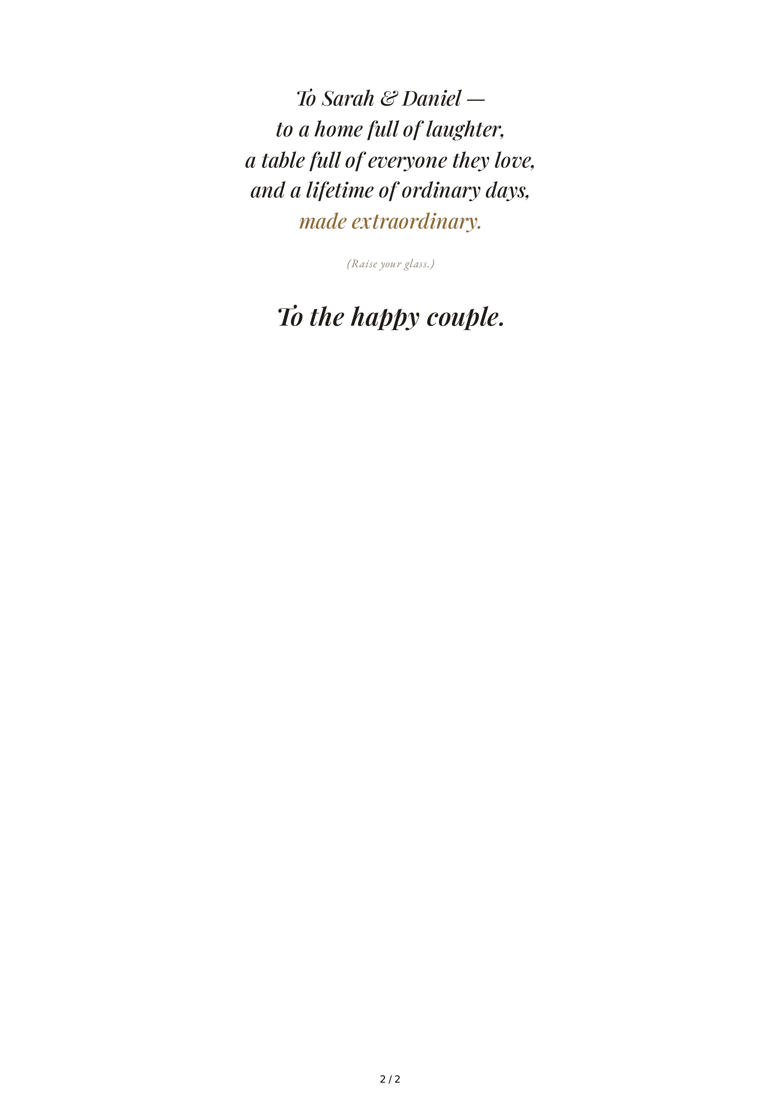 Emotional Wedding Toast — page 2