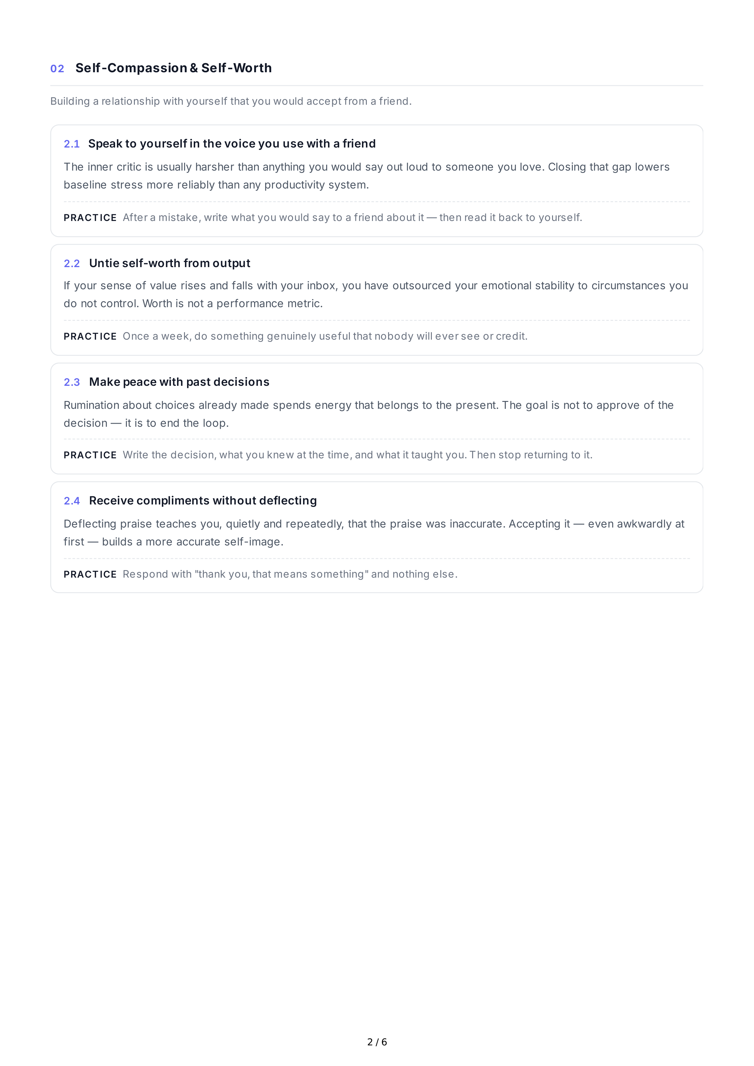 Emotional Well-Being Life Goals — page 2