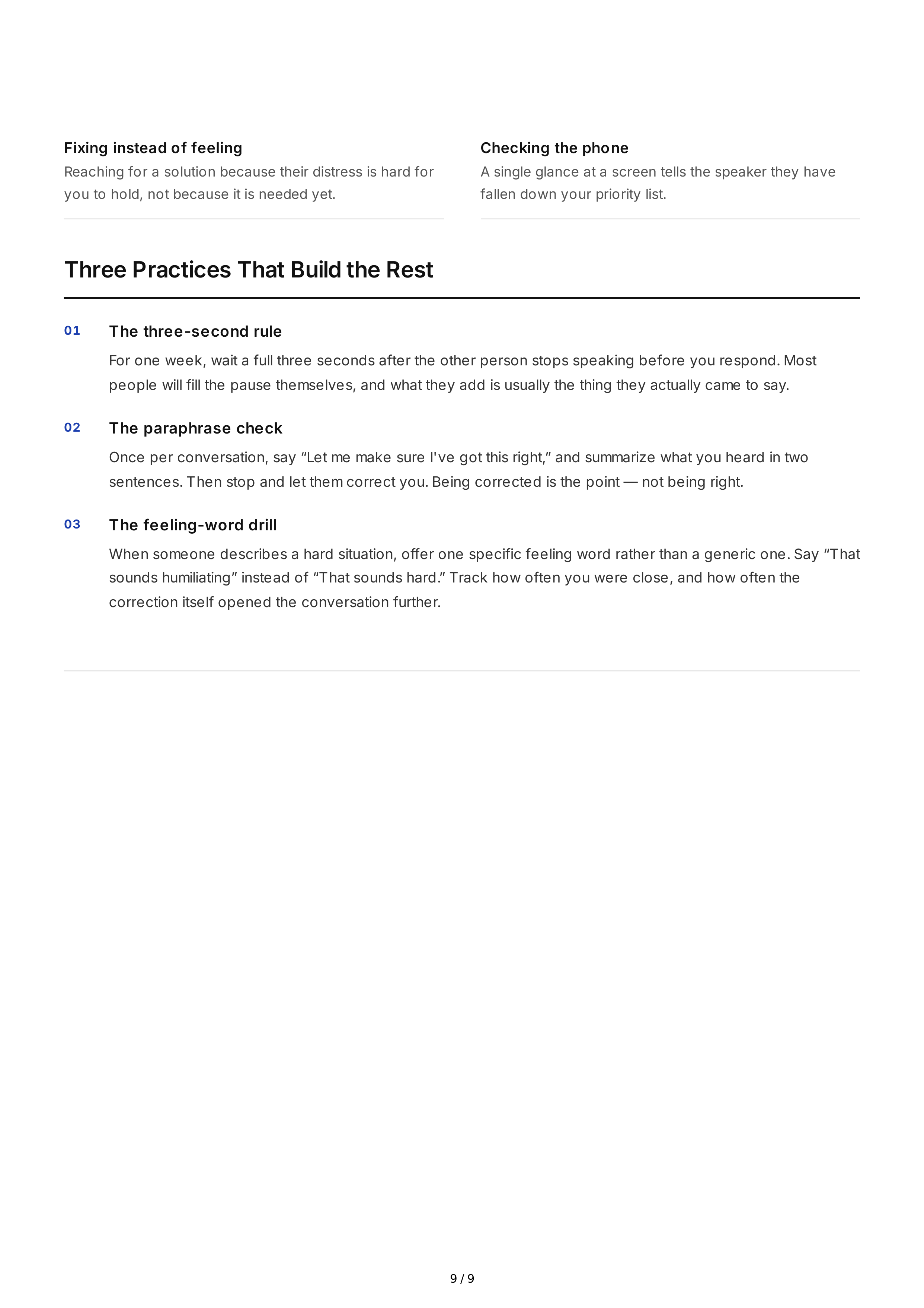 Empathetic Listening Interpersonal Skills — page 9
