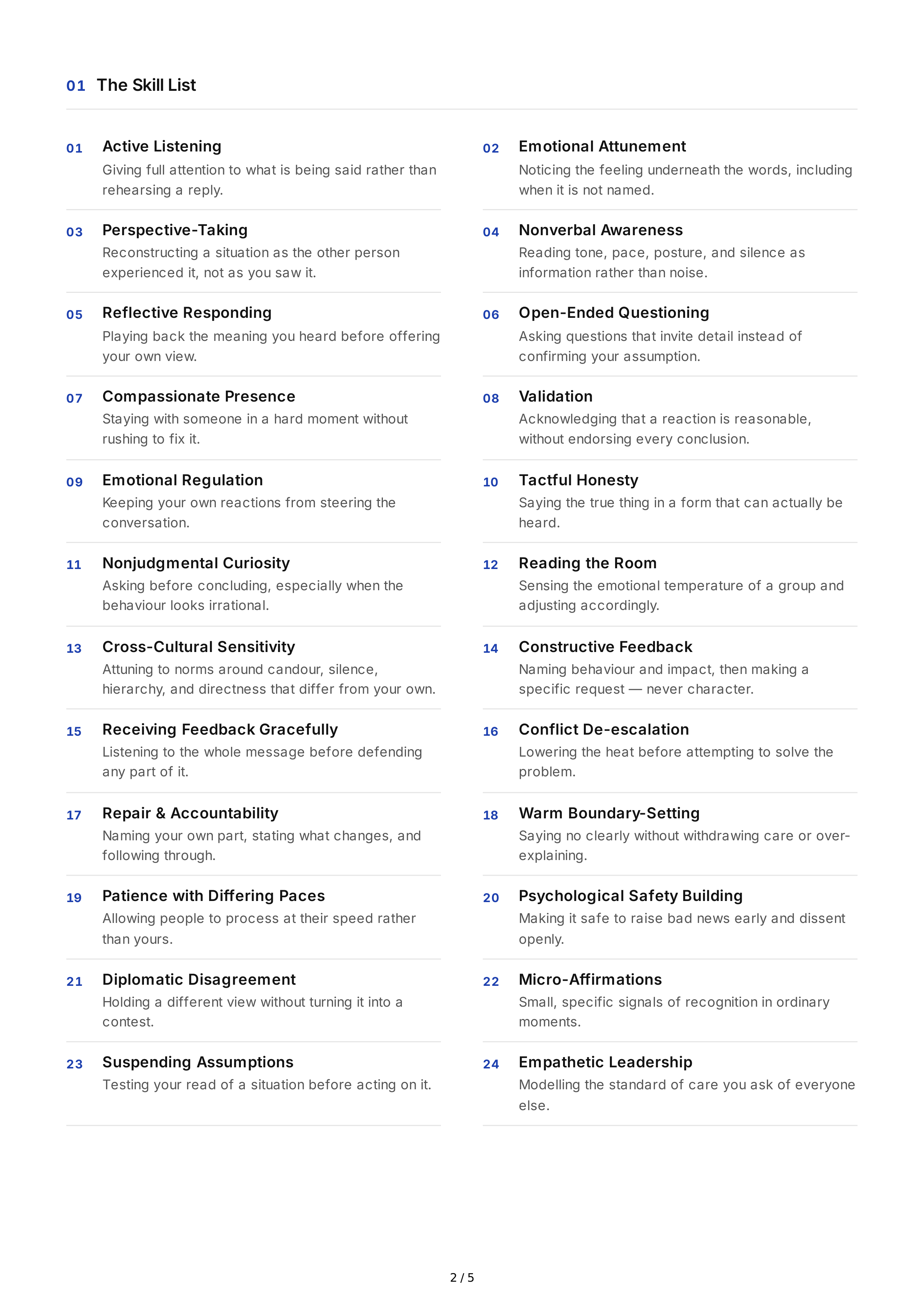 Empathy Interpersonal Skills — page 2