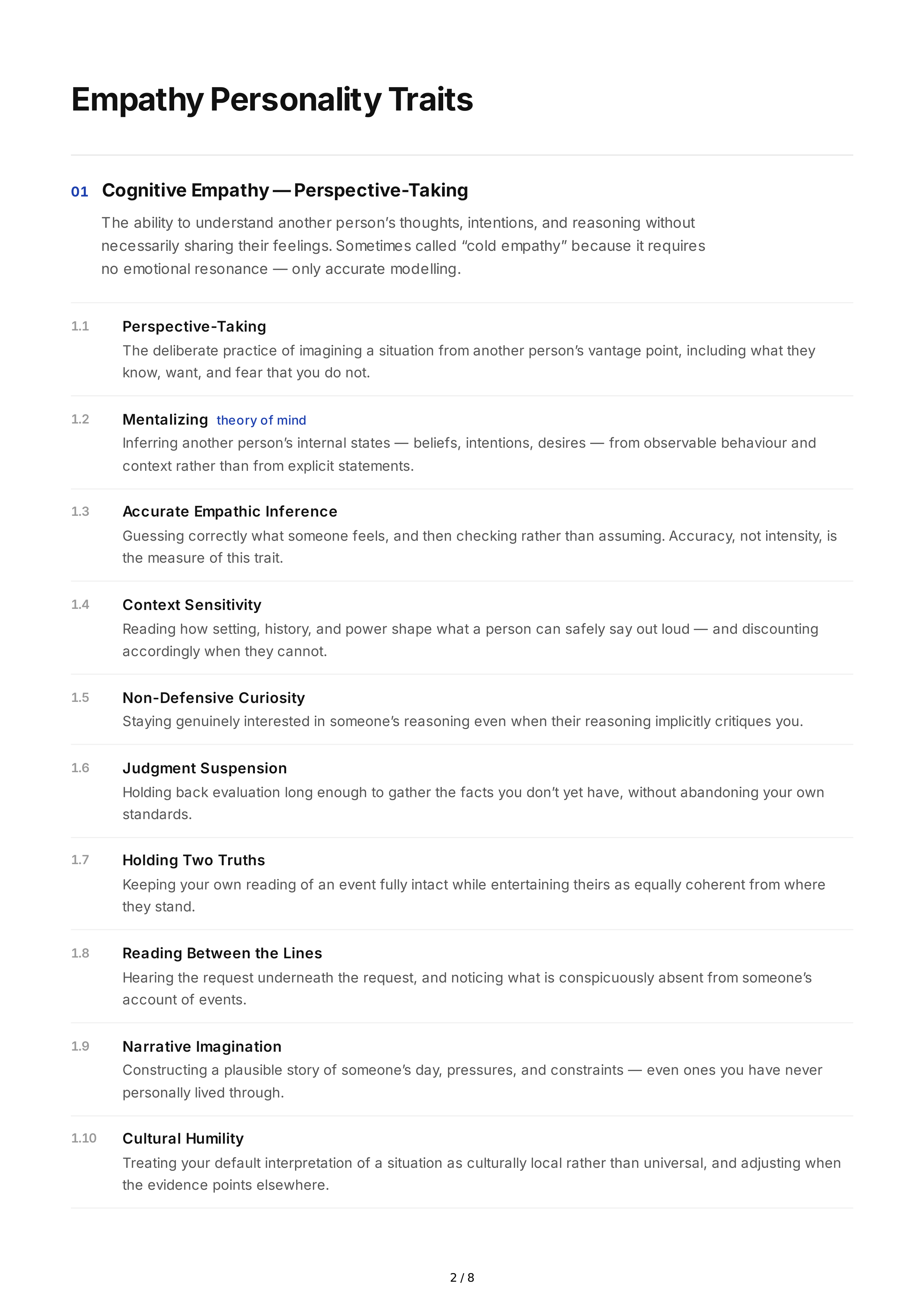 Empathy Personality Traits — page 2