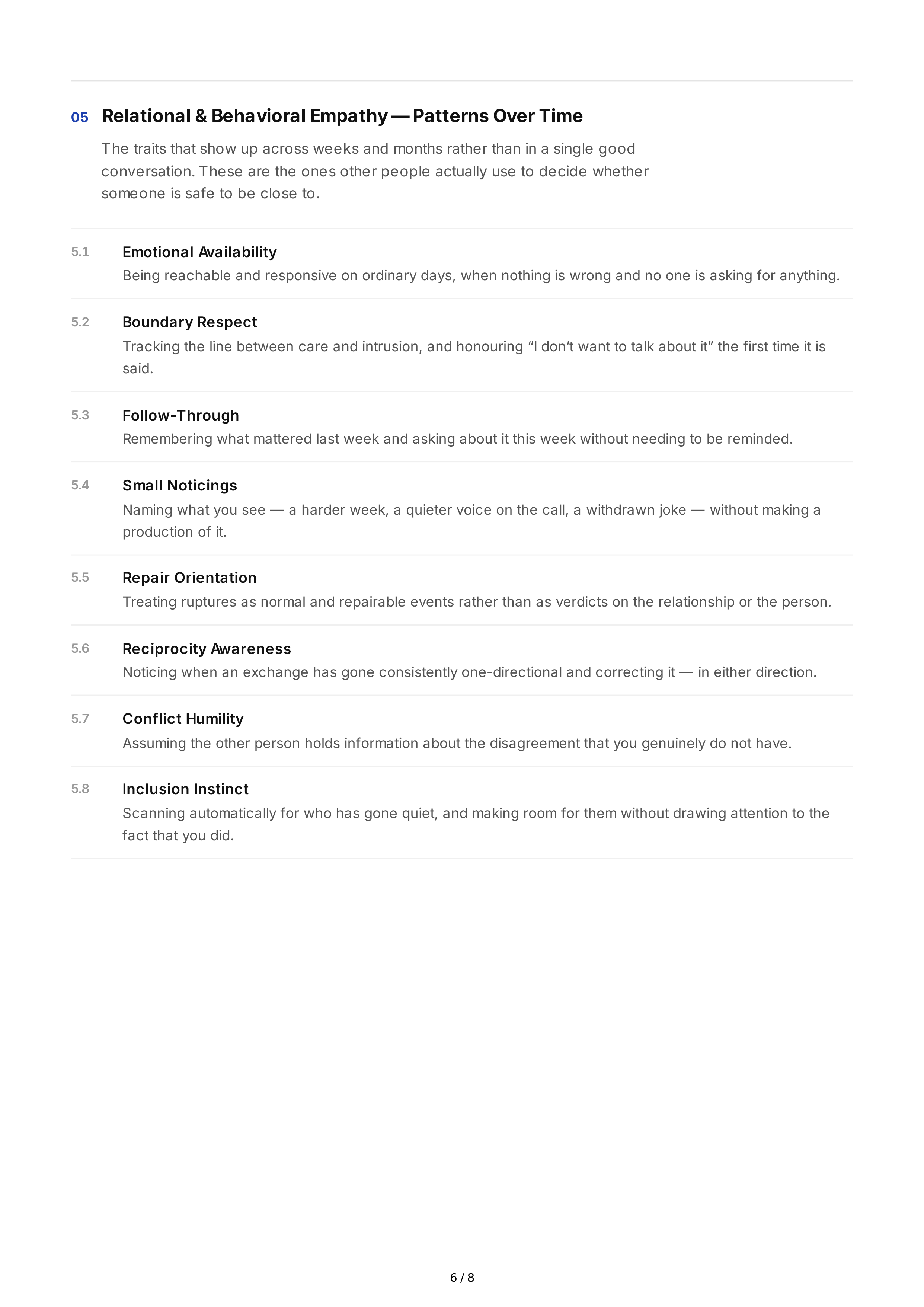 Empathy Personality Traits — page 6