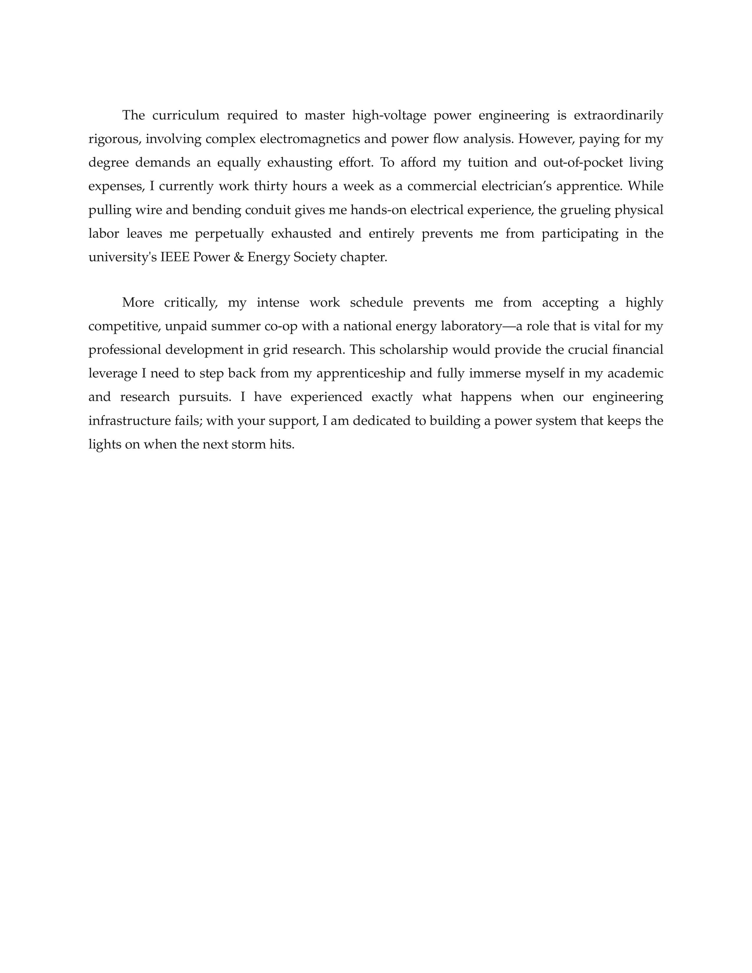 Engineering Career Goals Scholarship Essay — page 2