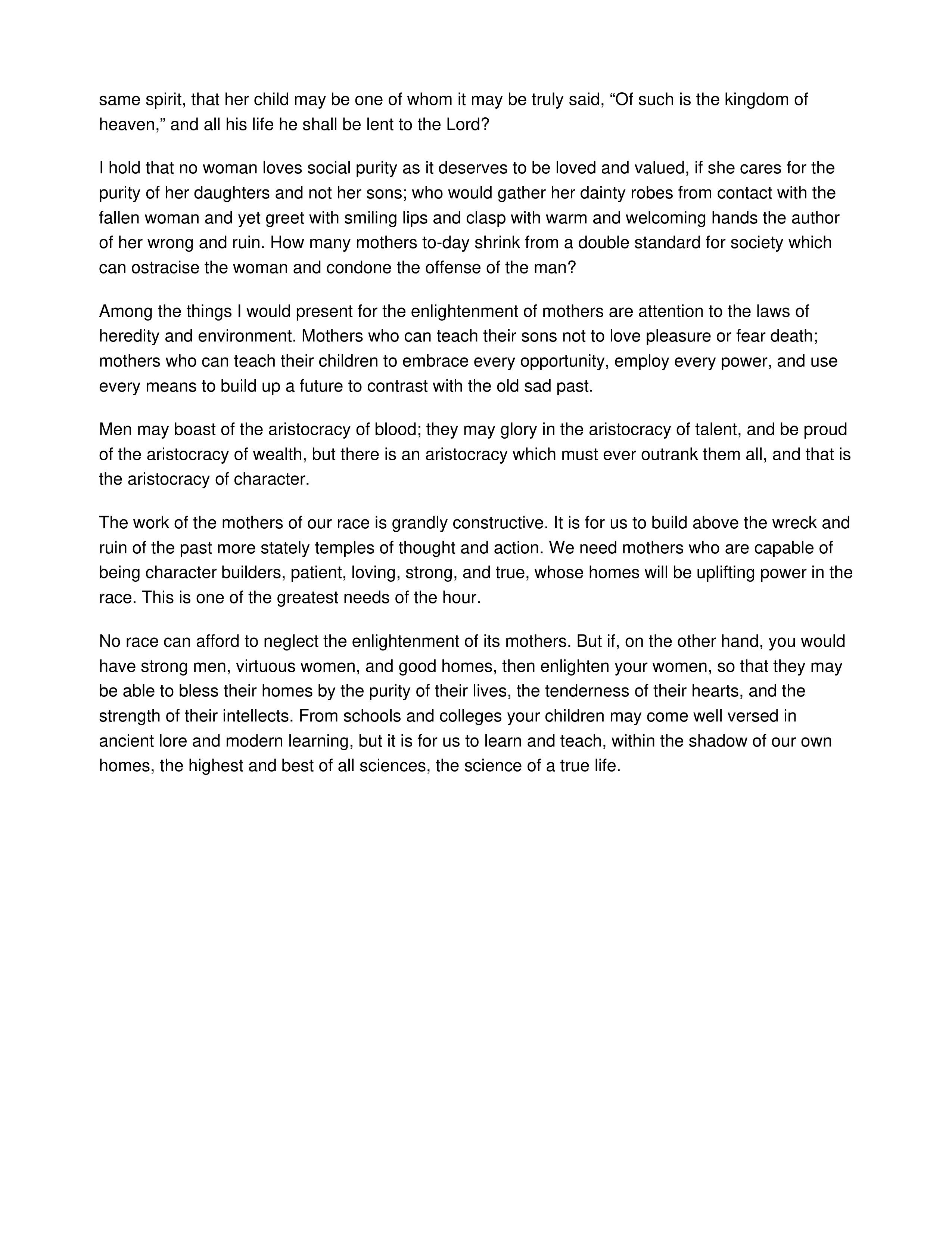 Enlightened Motherhood Persuasive Speech — page 2
