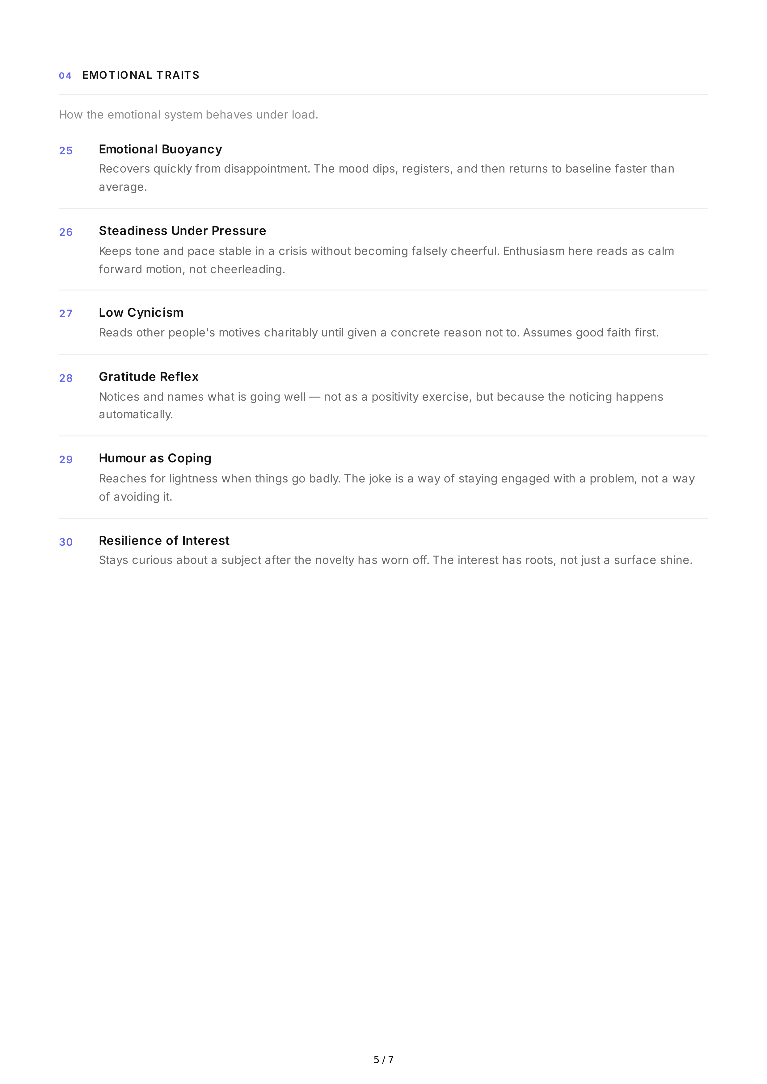 Enthusiasm Personality Traits — page 5