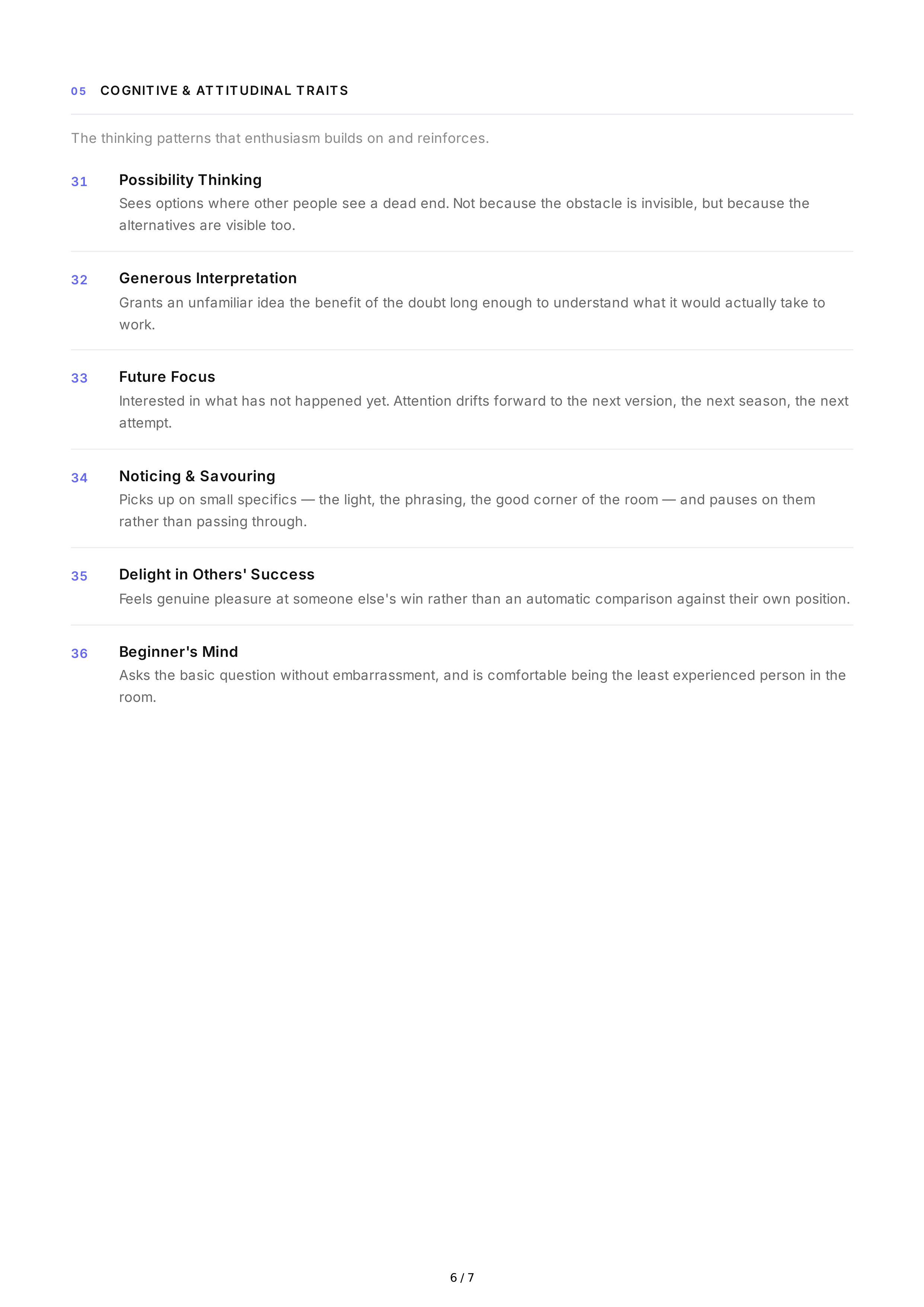 Enthusiasm Personality Traits — page 6