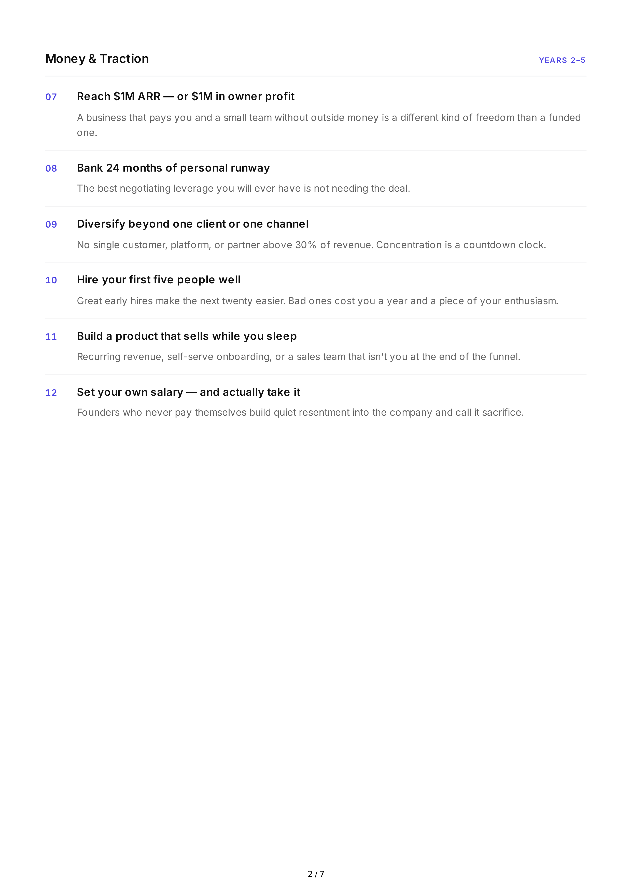 Entrepreneurship Life Goals — page 2