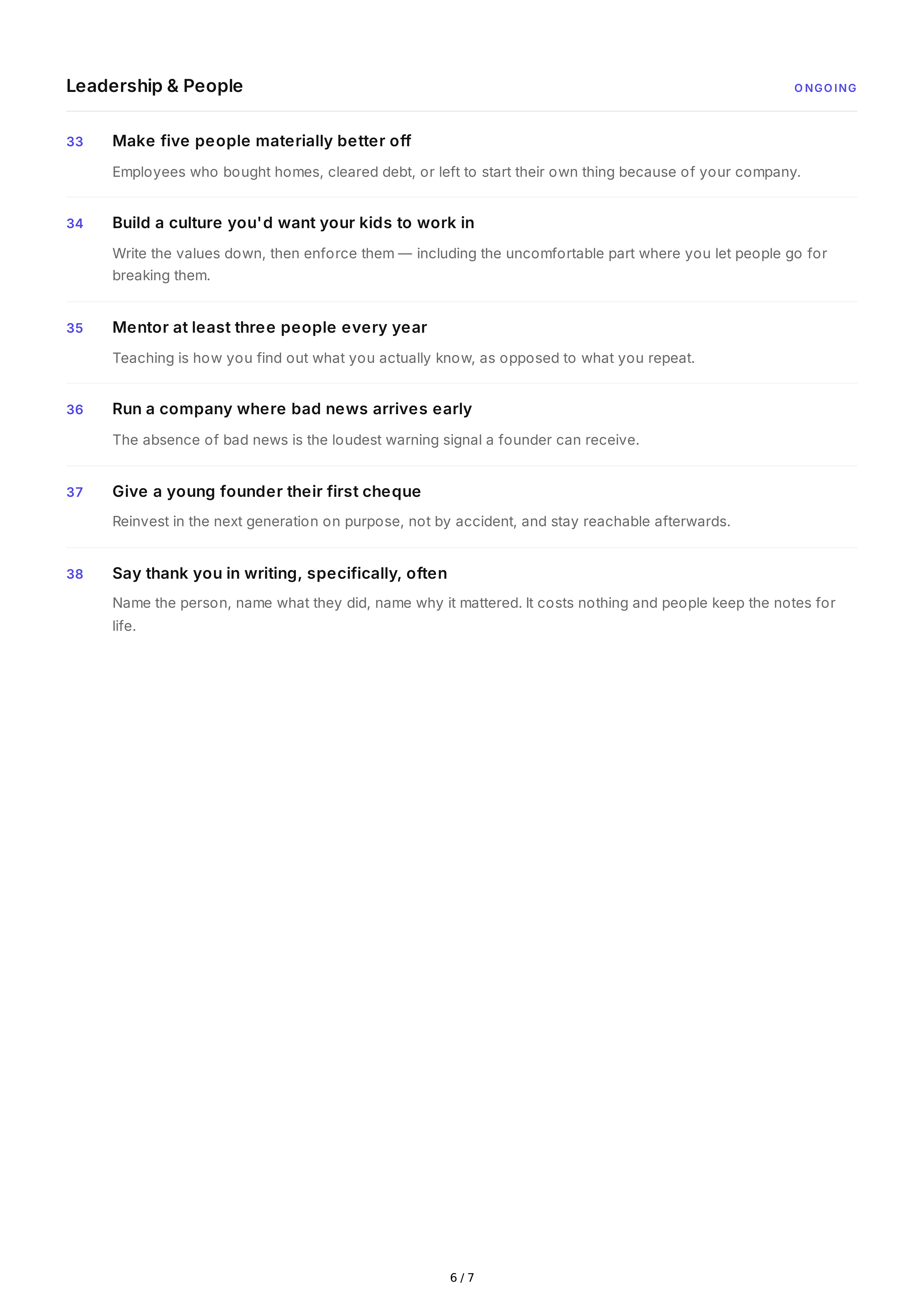 Entrepreneurship Life Goals — page 6