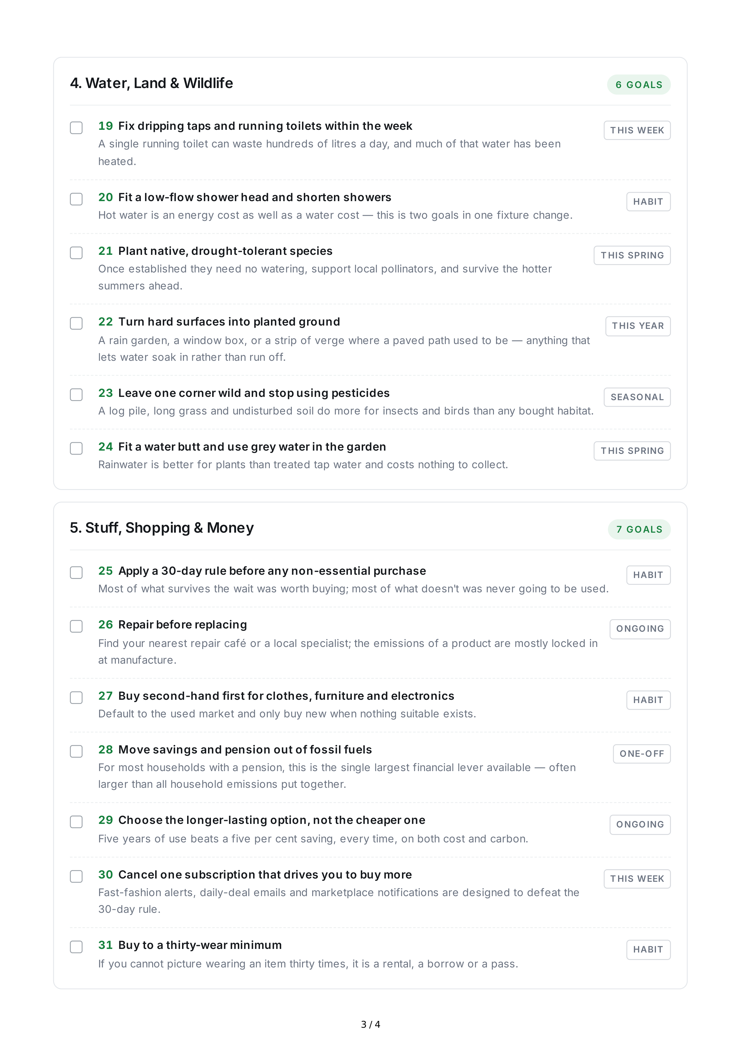 Environmental Life Goals — page 3
