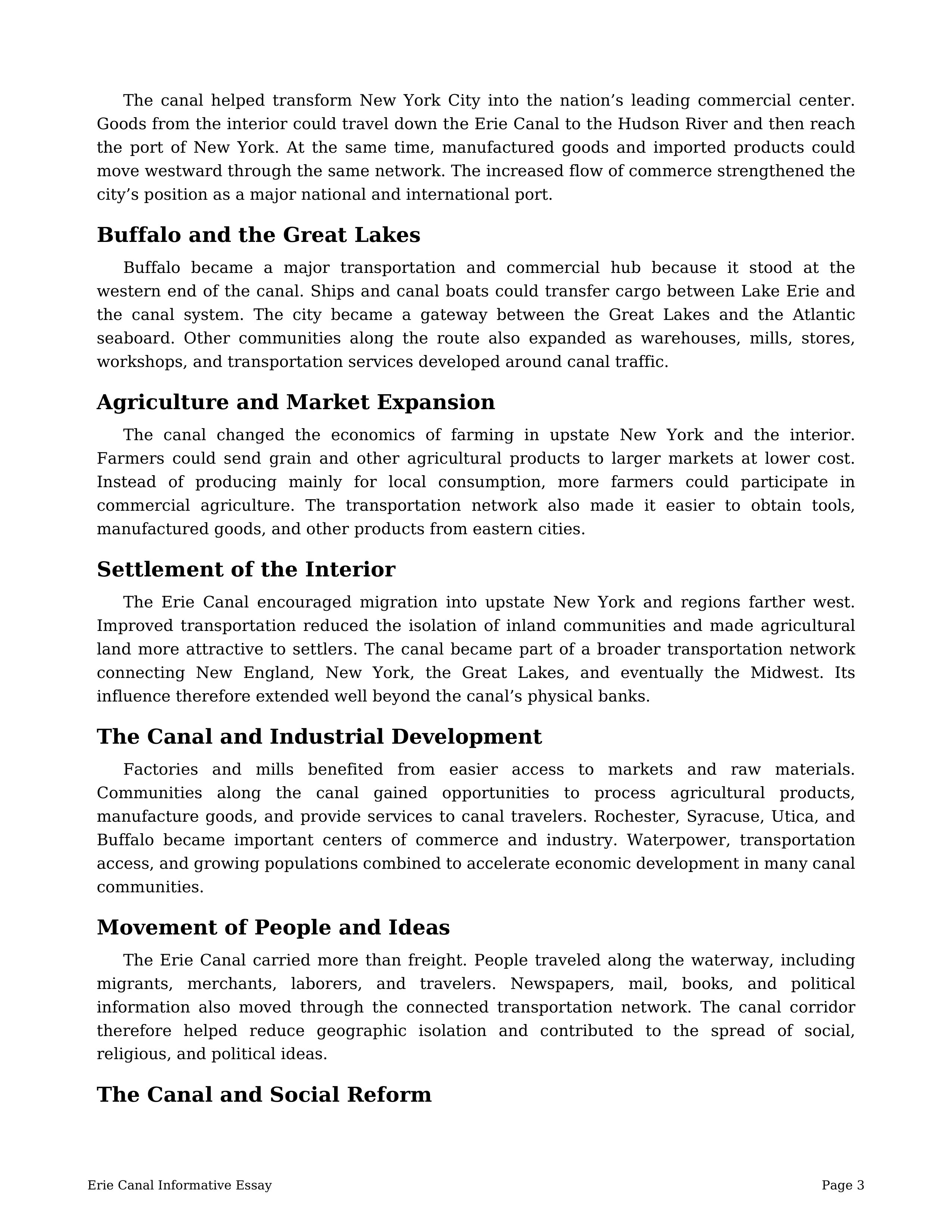 Erie Canal Informative Essay — page 3