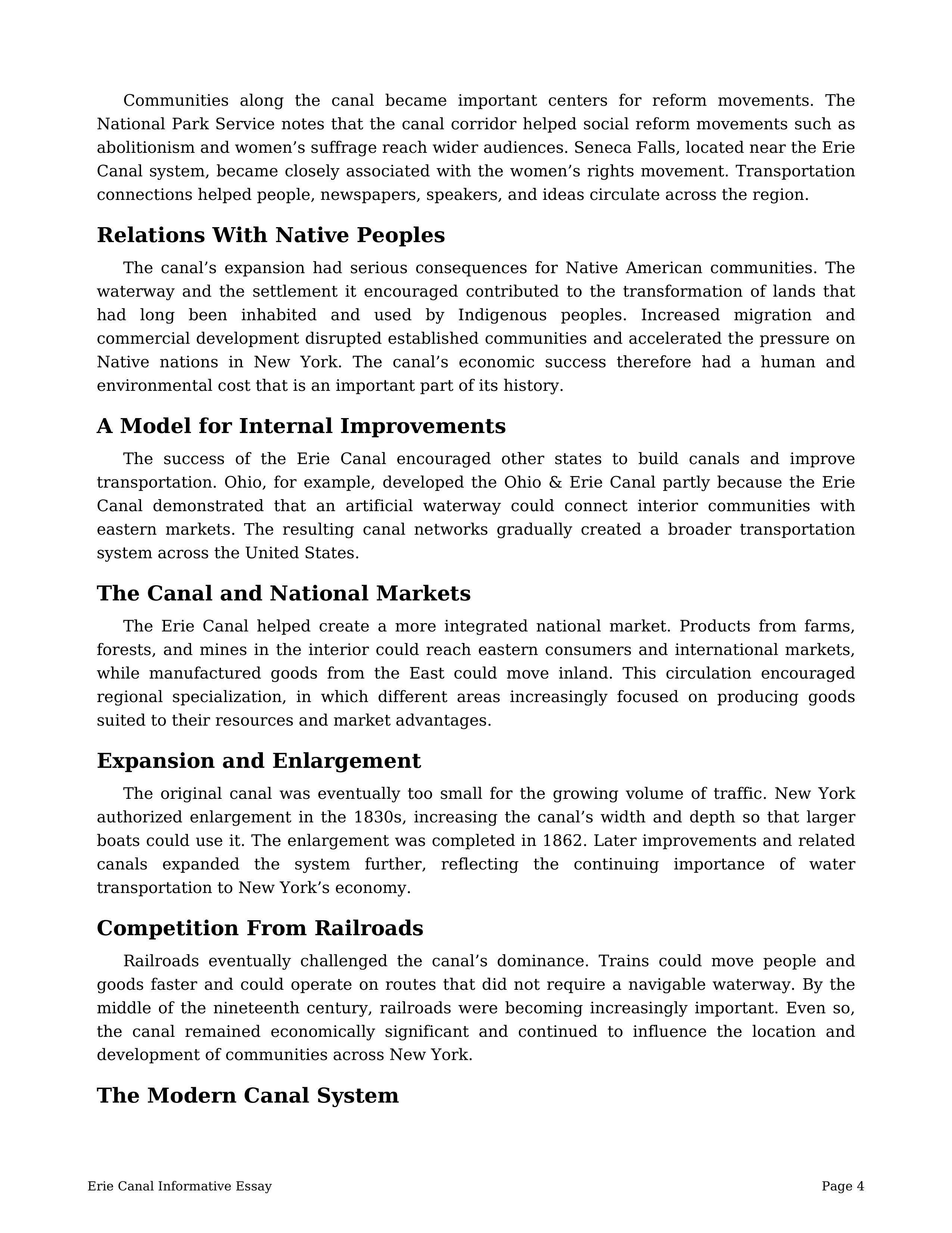 Erie Canal Informative Essay — page 4