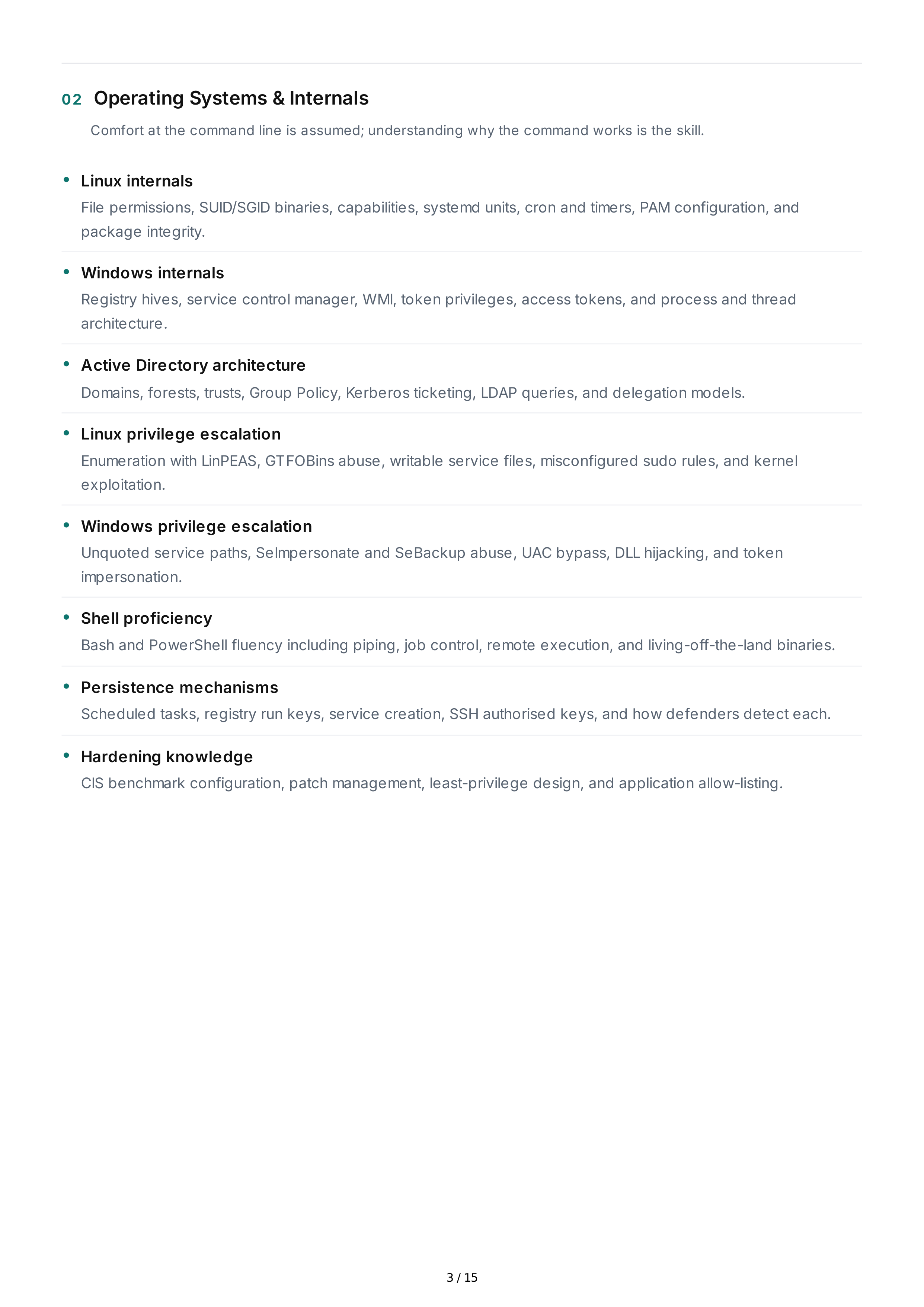 Ethical Hacking Technical Skills — page 3