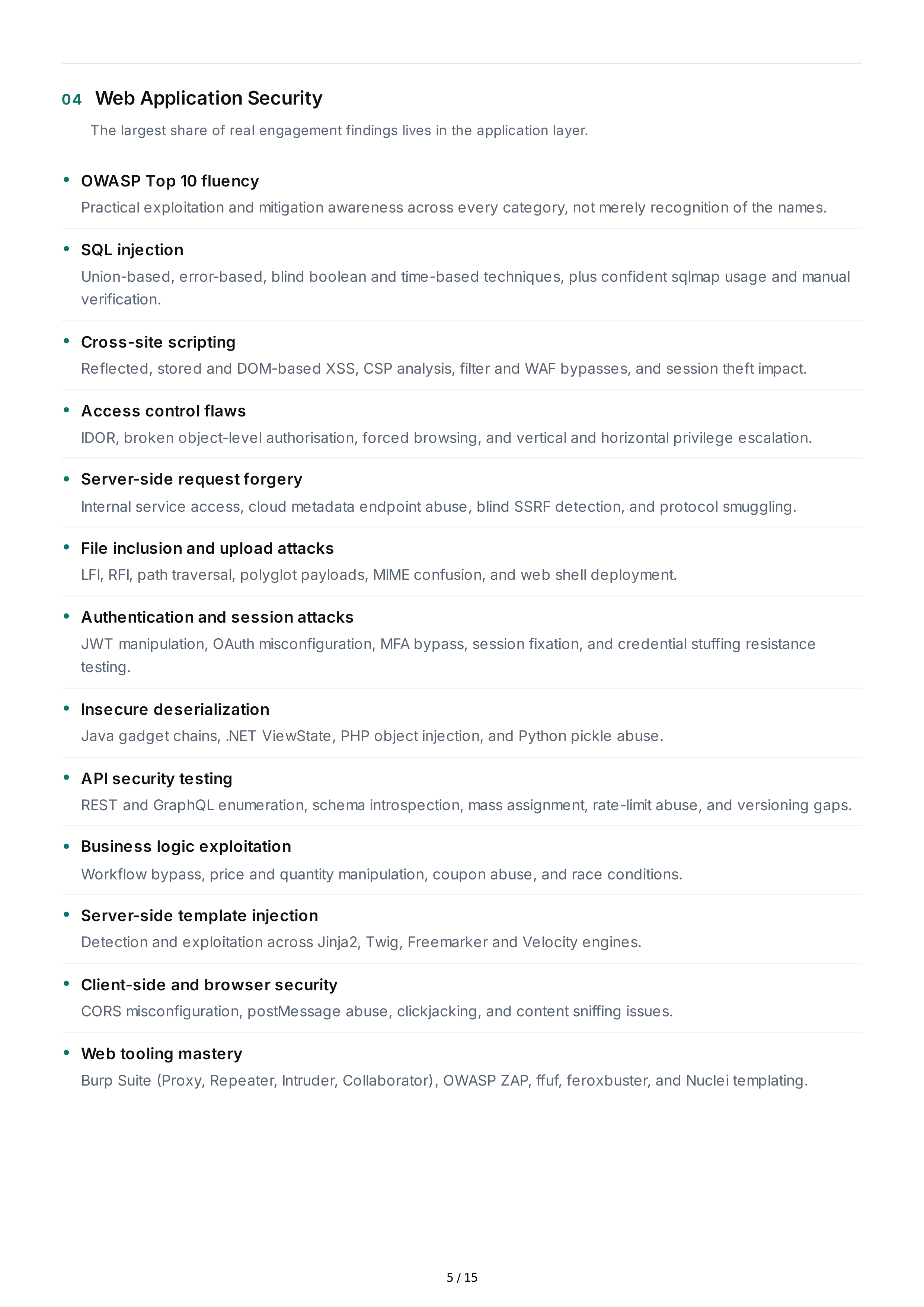 Ethical Hacking Technical Skills — page 5