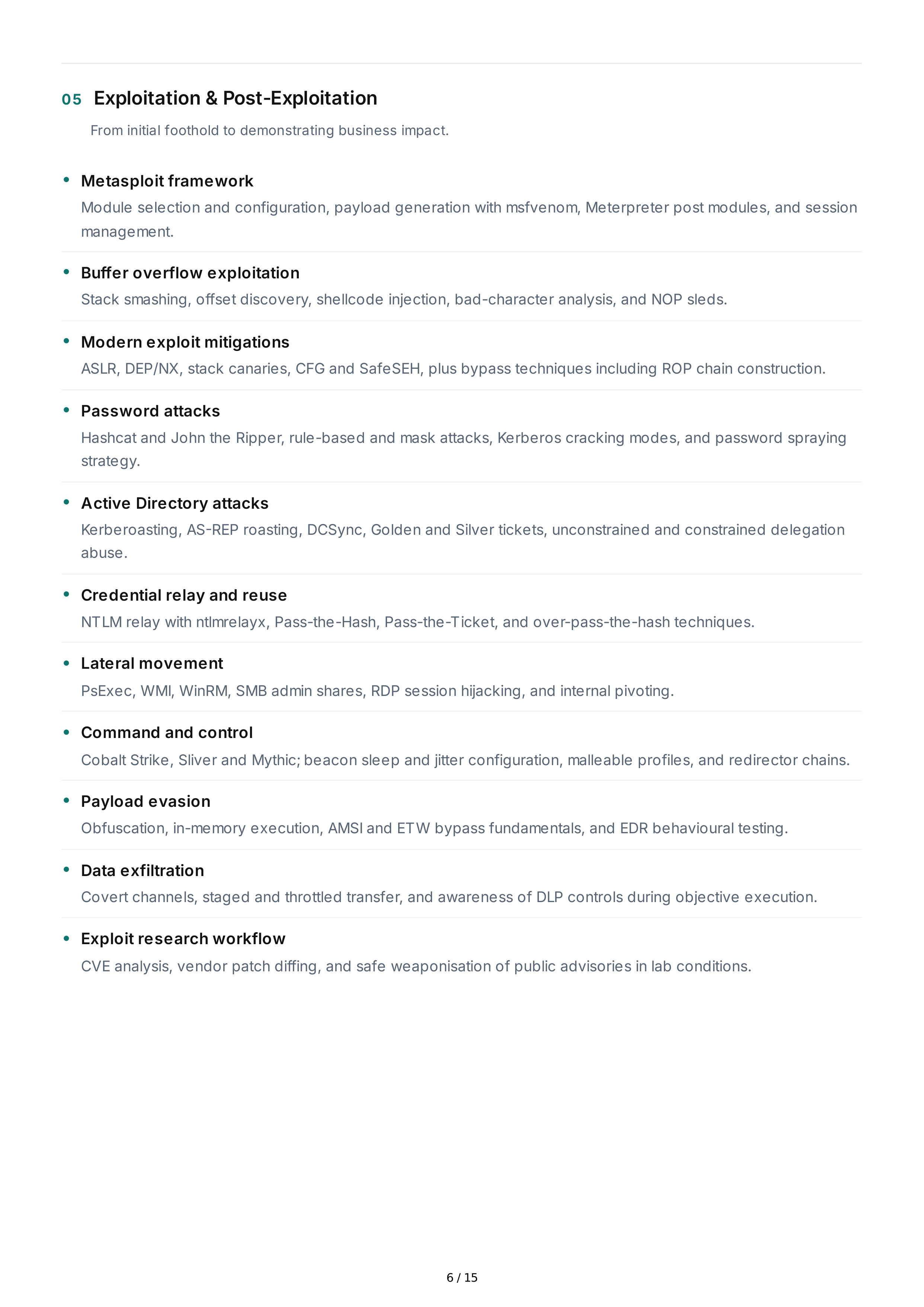 Ethical Hacking Technical Skills — page 6